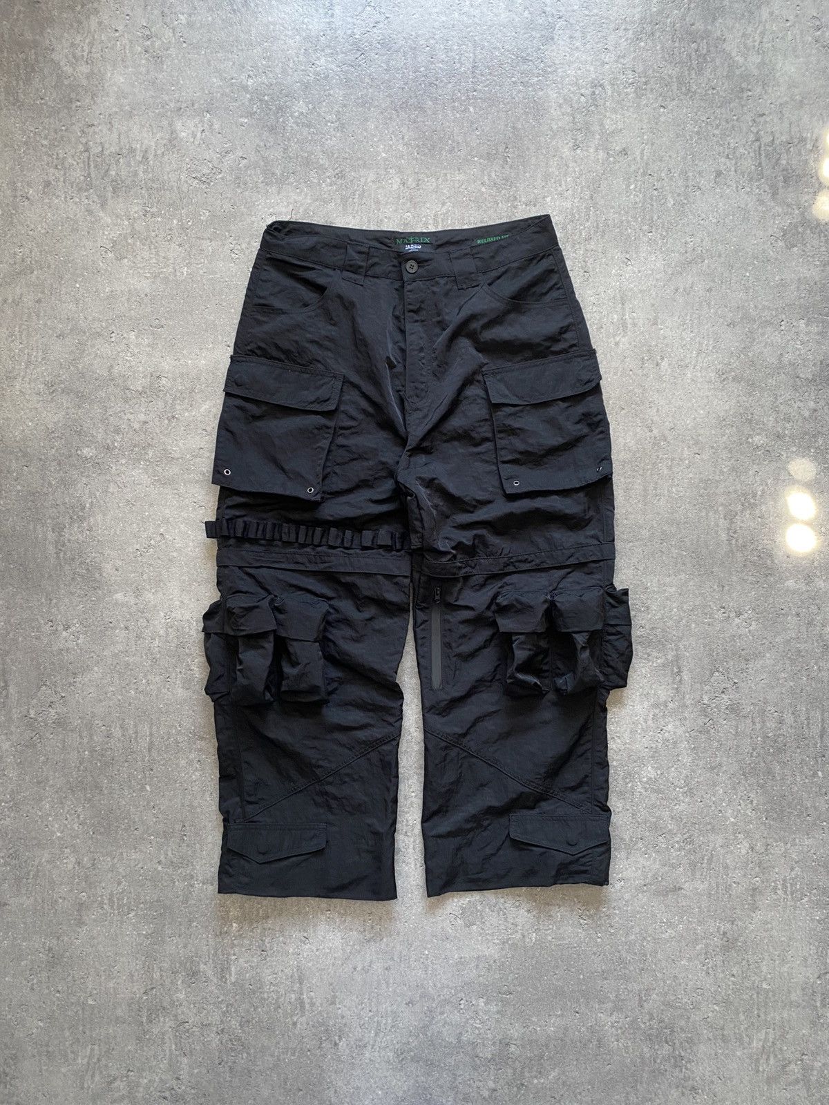 Jaded London Jaded London x Matrix Cargo Nylon Black Pants Size US 32 / EU 48 - 1 Thumbnail