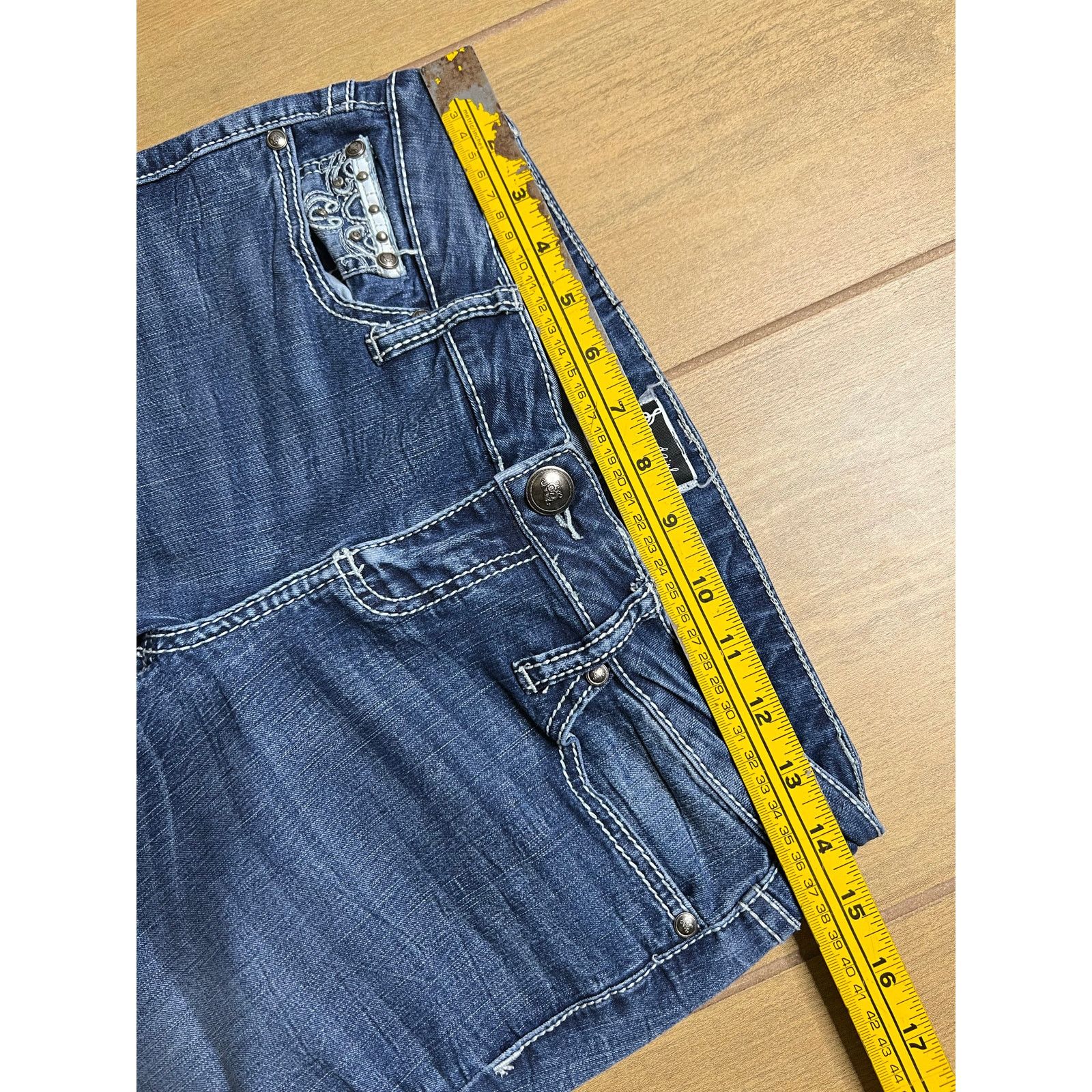 Vintage Soundgirl Y2K Rhinestone Bootcut Jeans Low Rise Womens 29 Size 29" - 5 Thumbnail