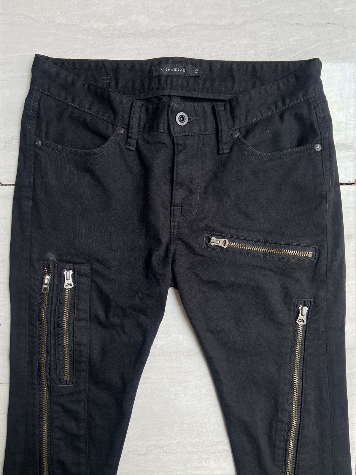 CIVARIZE × Tornado Mart CIVARIZE Black Pants Zipper Patterned Size US 31 - 10 Thumbnail