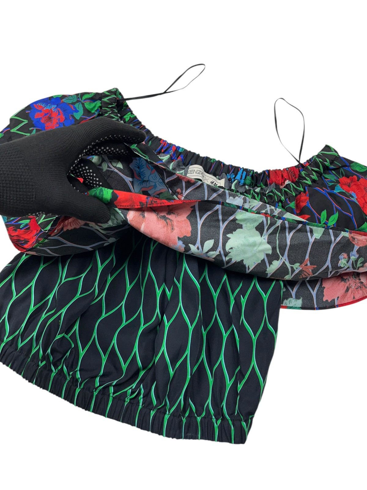 H&M × Kenzo Kenzo x H&M Silk Blend Floral Top Blouse y2k Size M / US 6-8 / IT 42-44 - 3 Thumbnail