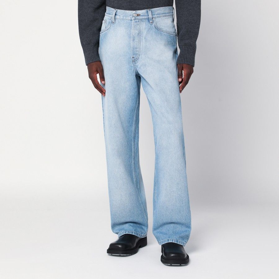 Dries Van Noten o1d2blof0226 Faded Jeans in Light Blue Size US 31 - 1 Thumbnail