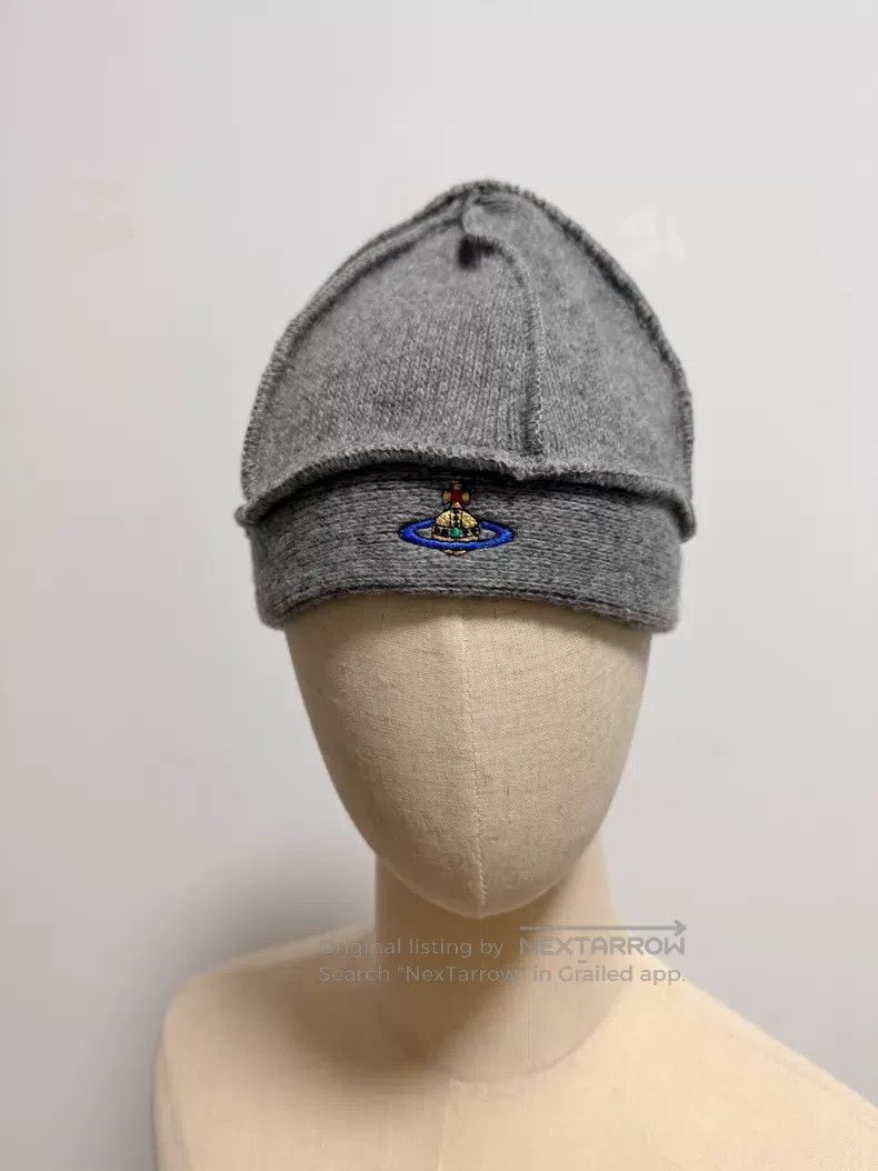 Vivienne Westwood Vivienne Westwood Gray Knit Beanie Size ONE SIZE - 6 Thumbnail