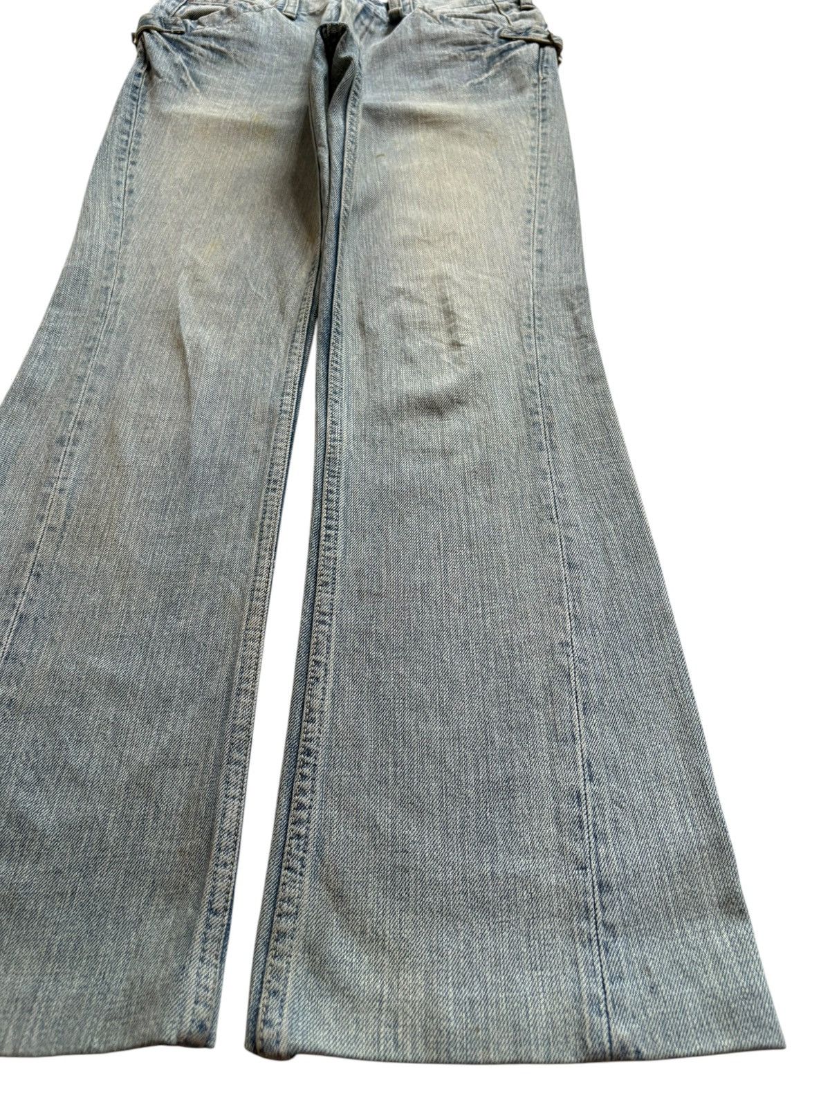 Japanese Brand Vintage Japanese Brand Mud Wash Spiral Leg Buckle Flare Jean Size US 30 / EU 46 - 7 Thumbnail