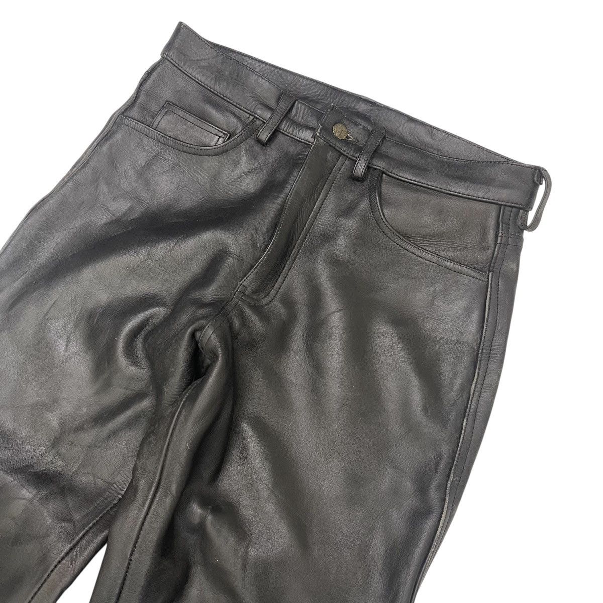 Japanese Brand Vintage 90s Dog House Leather Pants Size US 32 / EU 48 - 5 Thumbnail