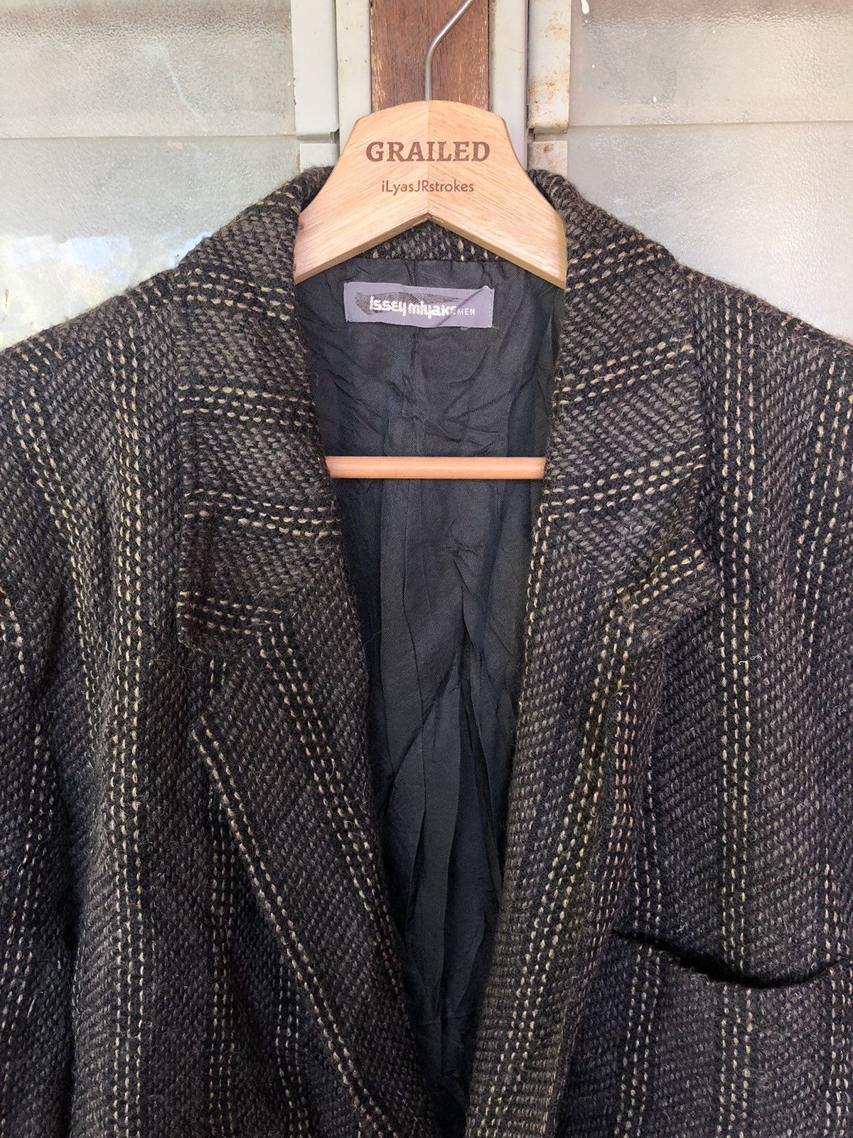 Designer × Issey Miyake × Japanese Brand Vintage Issey Miyake Wool Coat Jacket Size US M / EU 48-50 / 2 - 3 Thumbnail