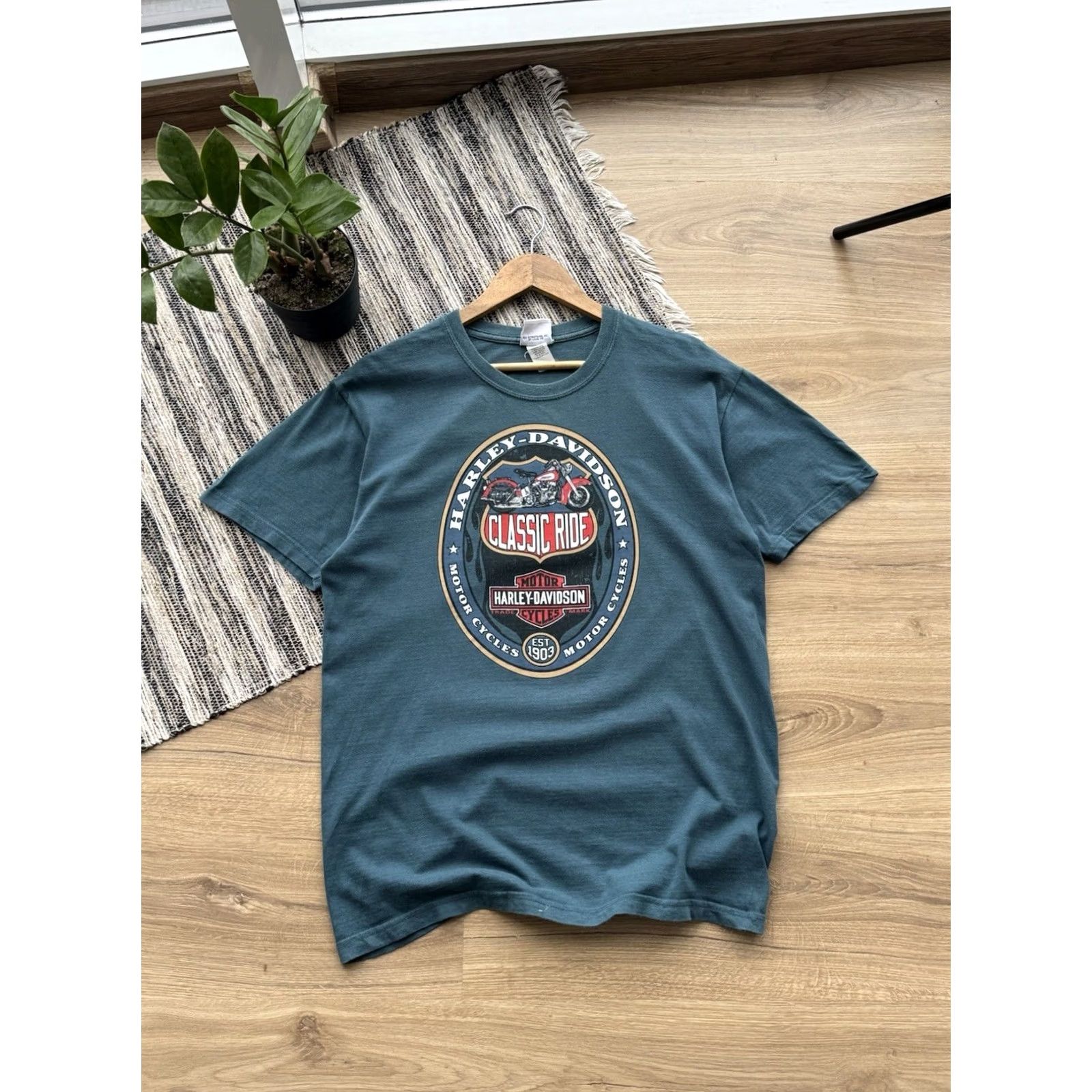 Harley Davidson VINTAGE Harley-Davidson T-Shirt Men M Blue 3d Emblem Logo 80s 90s Biker Streetwear Shirt Mens Size US M / EU 48-50 / 2 - 6 Thumbnail