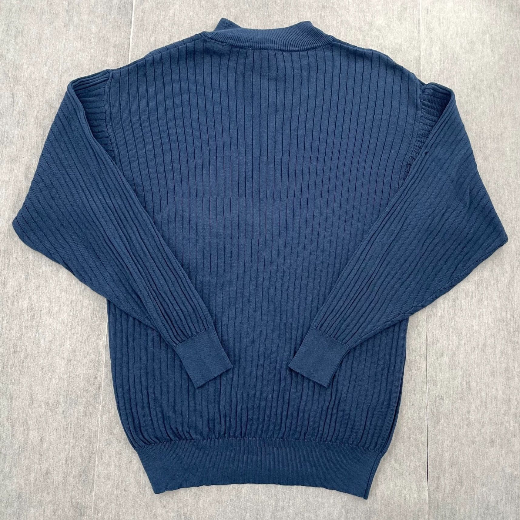 Vintage VINTAGE Tuttle Golf Sweater Shirt Adult Small Blue Stripe Cotton Rayon Italy Mens S Size US S / EU 44-46 / 1 - 2 Thumbnail