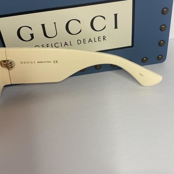 Gucci Gucci Rectangular Sunglasses with GG0983s Ivory - Gucci Eyew Size ONE SIZE - 12 Thumbnail