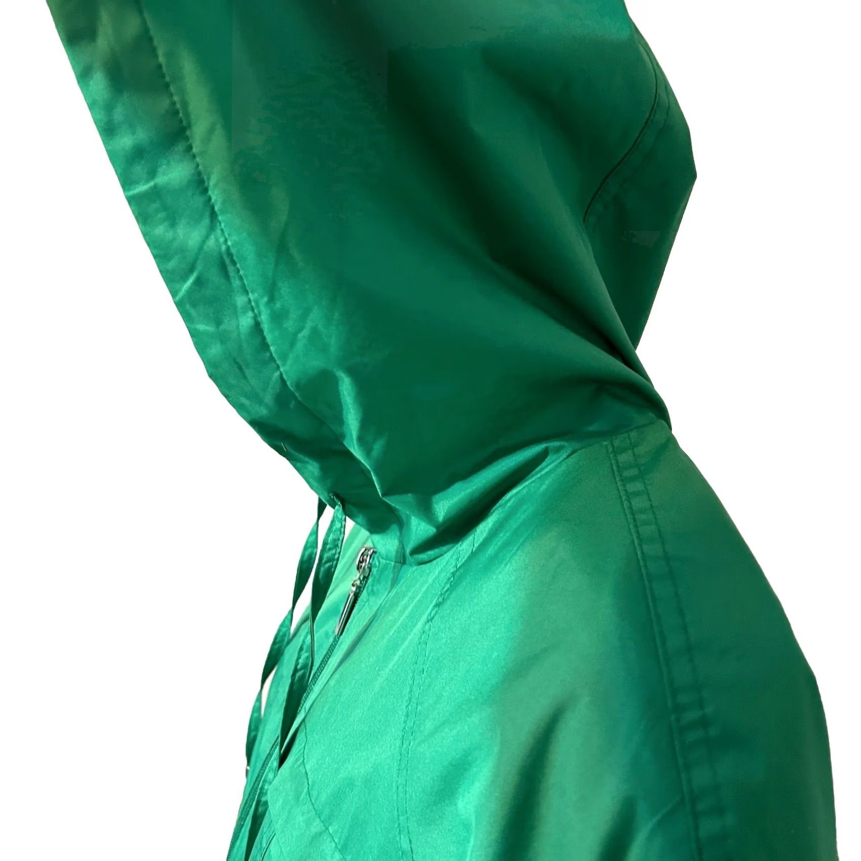 Vintage Raincoat Fleet Street LTD Hooded Women Size Petite Medium Green Full Zip RN5041 Size M / US 6-8 / IT 42-44 - 5 Thumbnail