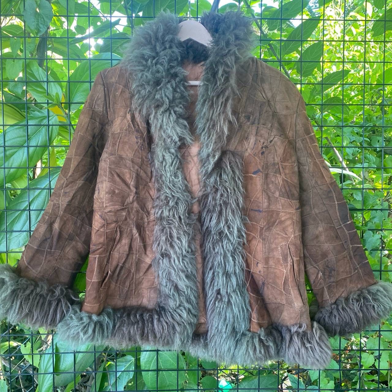 Genuine Leather × Vintage Vintage Fluffy Quilted Leather Jacket Size L / US 10 / IT 46 - 3 Thumbnail