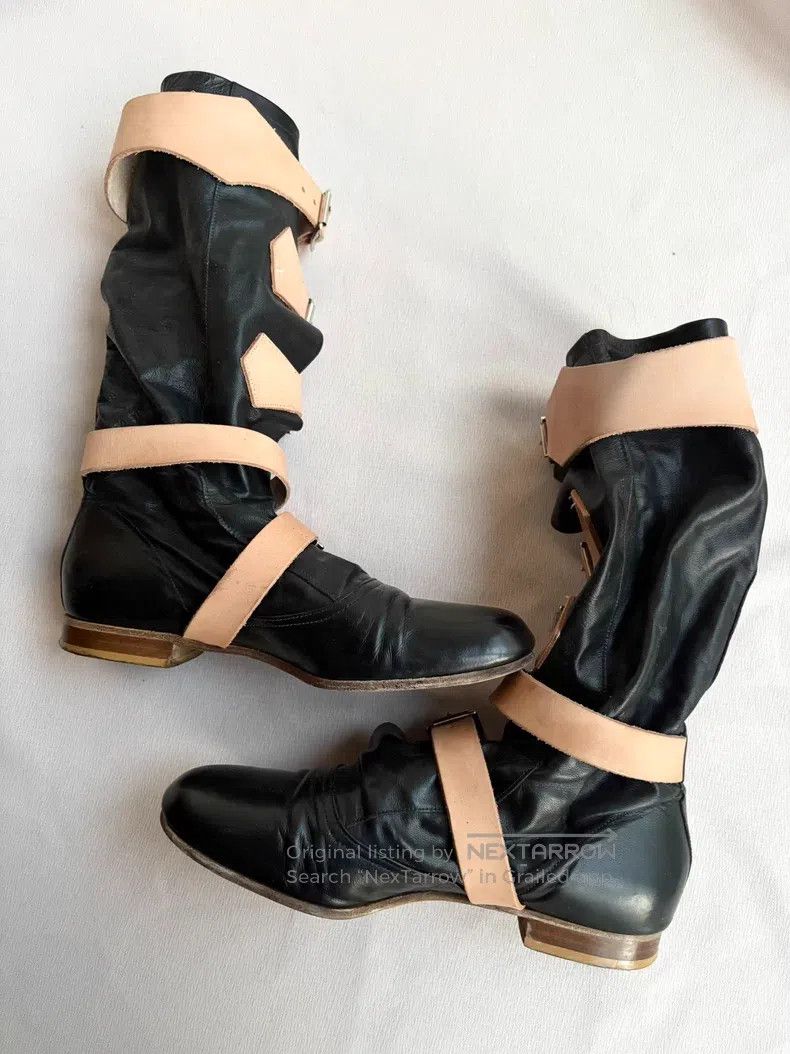 Vivienne Westwood Vivienne Westwood Black Leather Pirate Boots Size US 7.5 / IT 37.5 - 4 Thumbnail