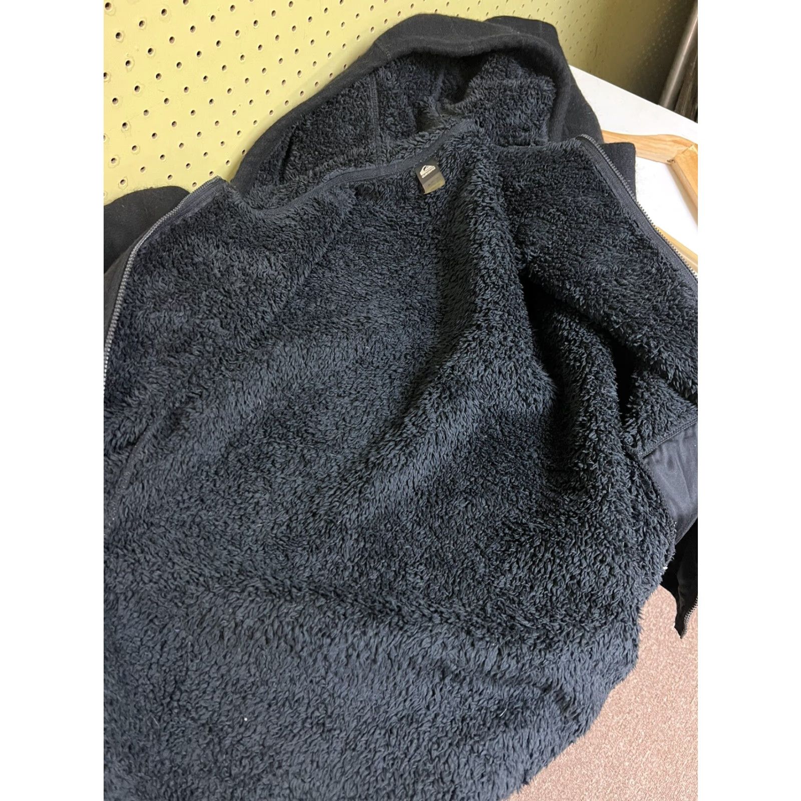 Quiksilver Quicksilver Mens Jacket Wool Blend Zip Hooded Lined Sherpa Black M Regular Winter Casual Hooded Mens Size US M / EU 48-50 / 2 - 5 Thumbnail