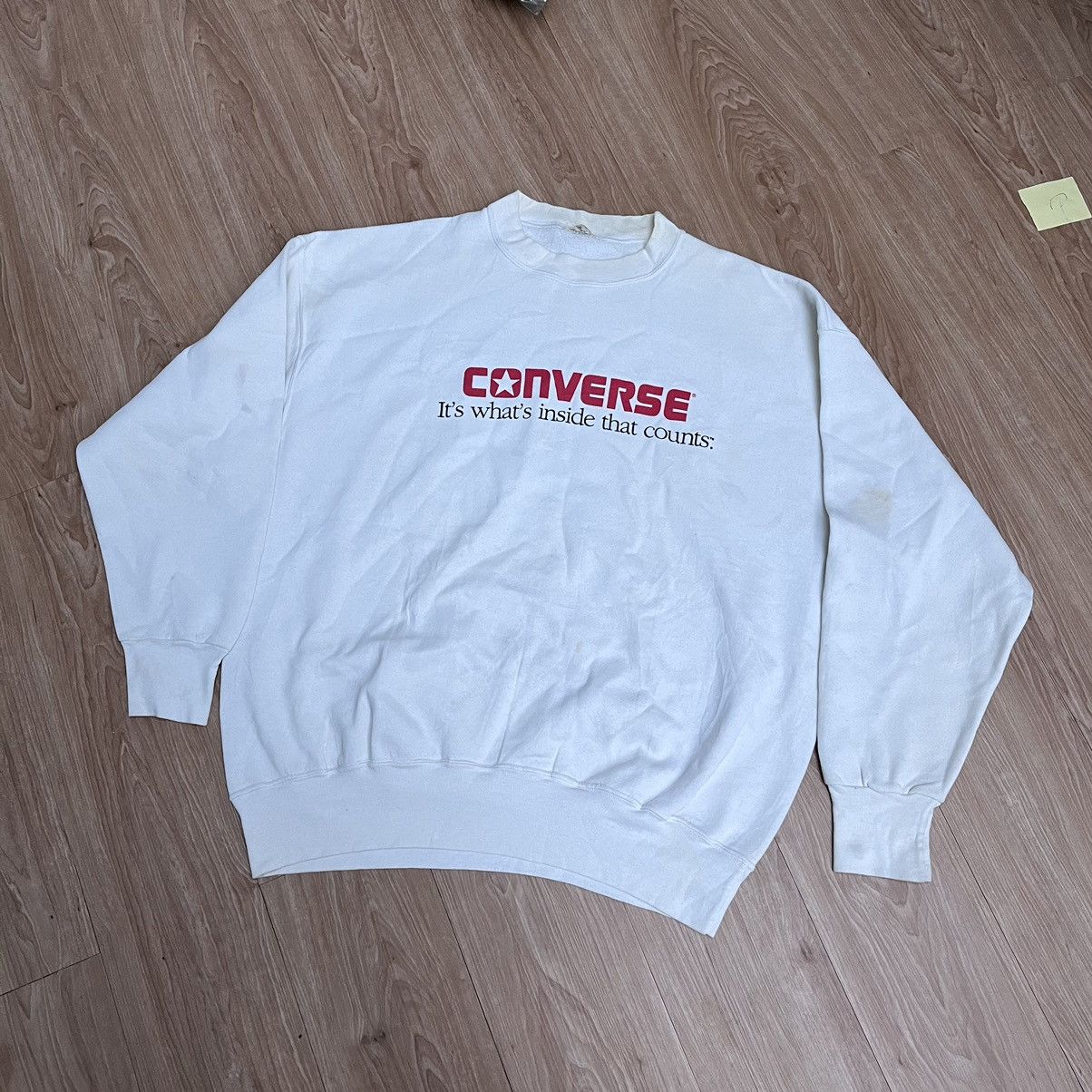 Converse × Vintage 🔥Rare🔥 Converse Made In U.S.A Sweatshirt Big Script Logo Size US XL / EU 56 / 4 - 5 Thumbnail