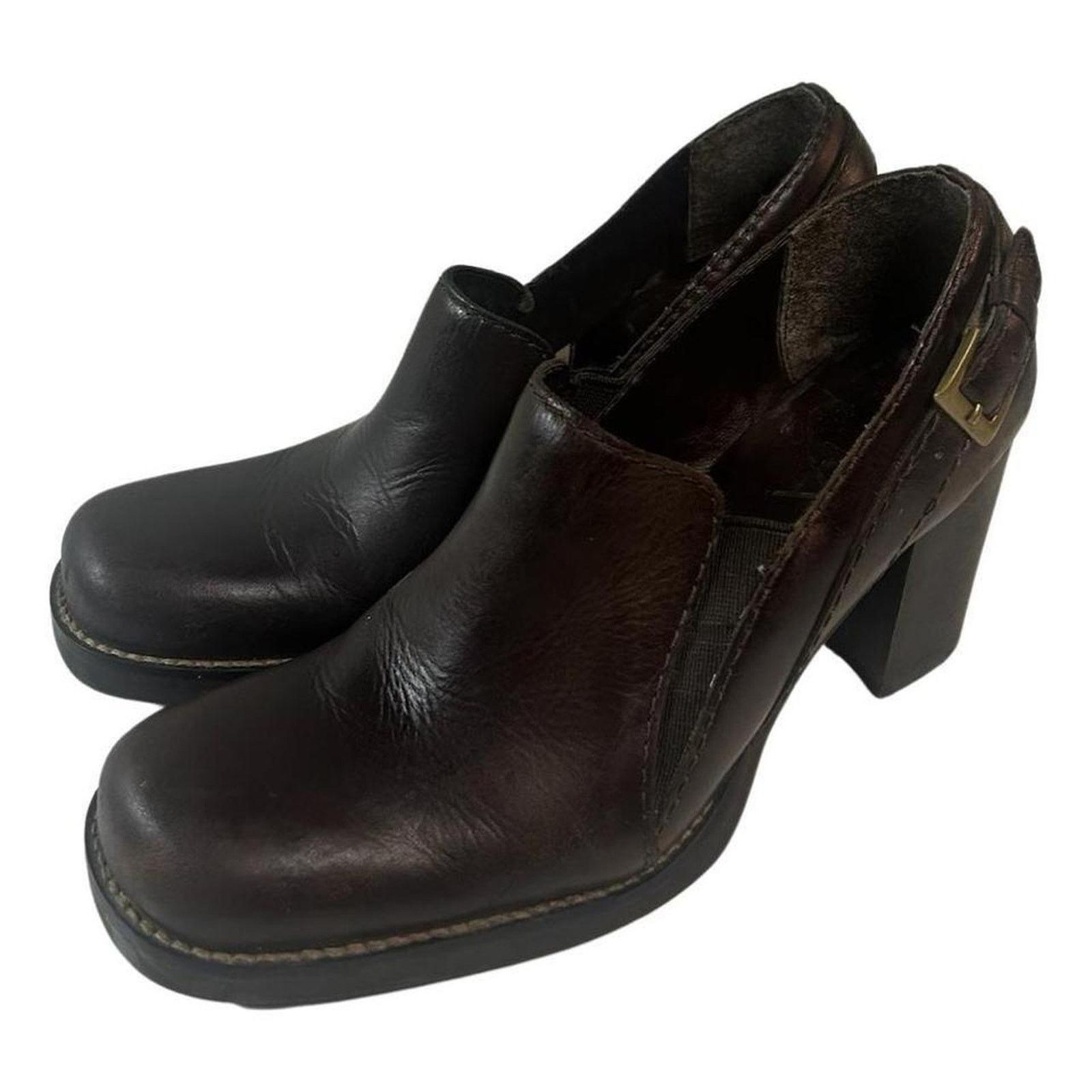 Vintage Loafer heels brown leather by MIA US W sz 8 Size US 8 / IT 38 - 5 Thumbnail
