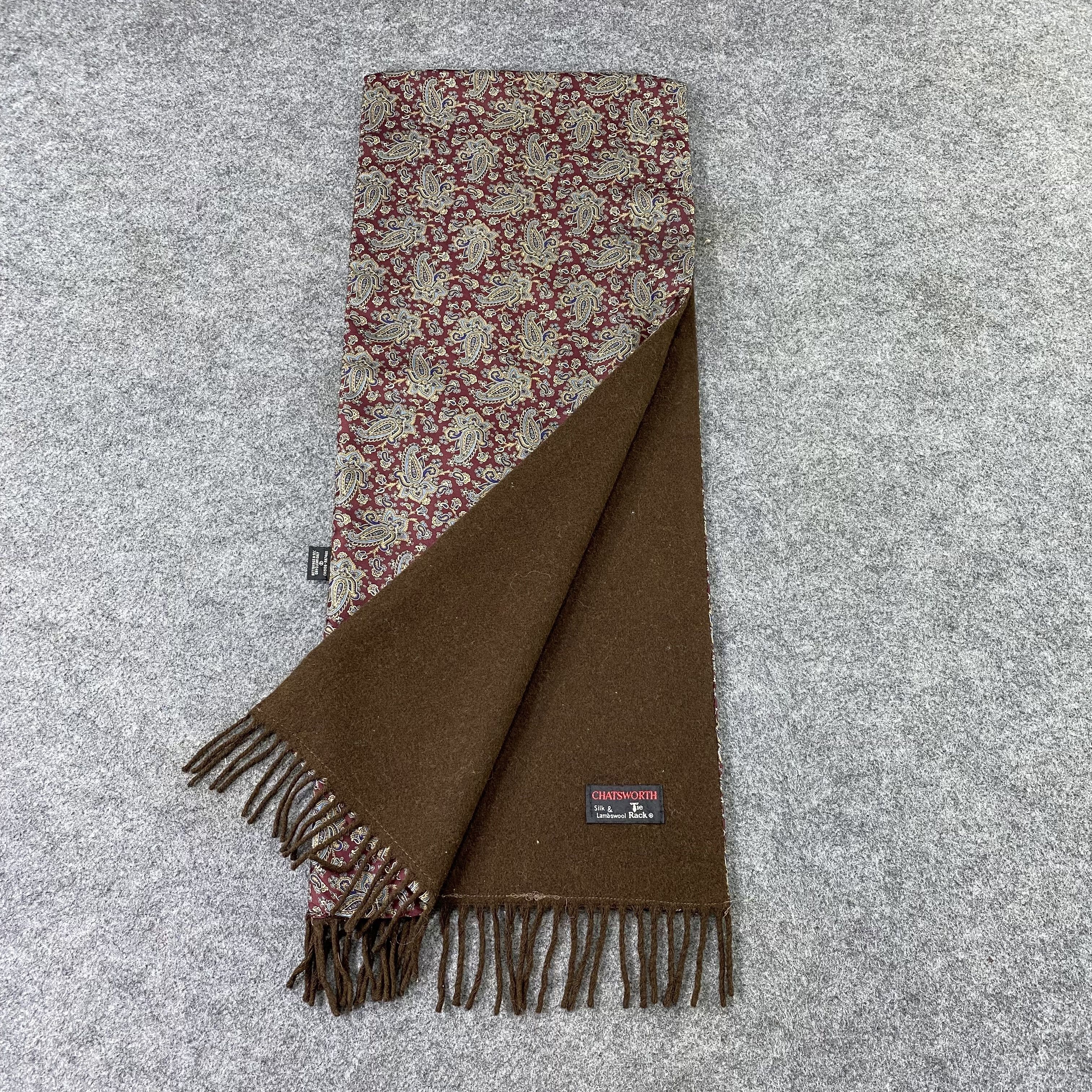 Designer Chatsworth Paislee Silk&wool Muffler/ Scar / Neckwear -T1391 Size ONE SIZE - 3 Thumbnail