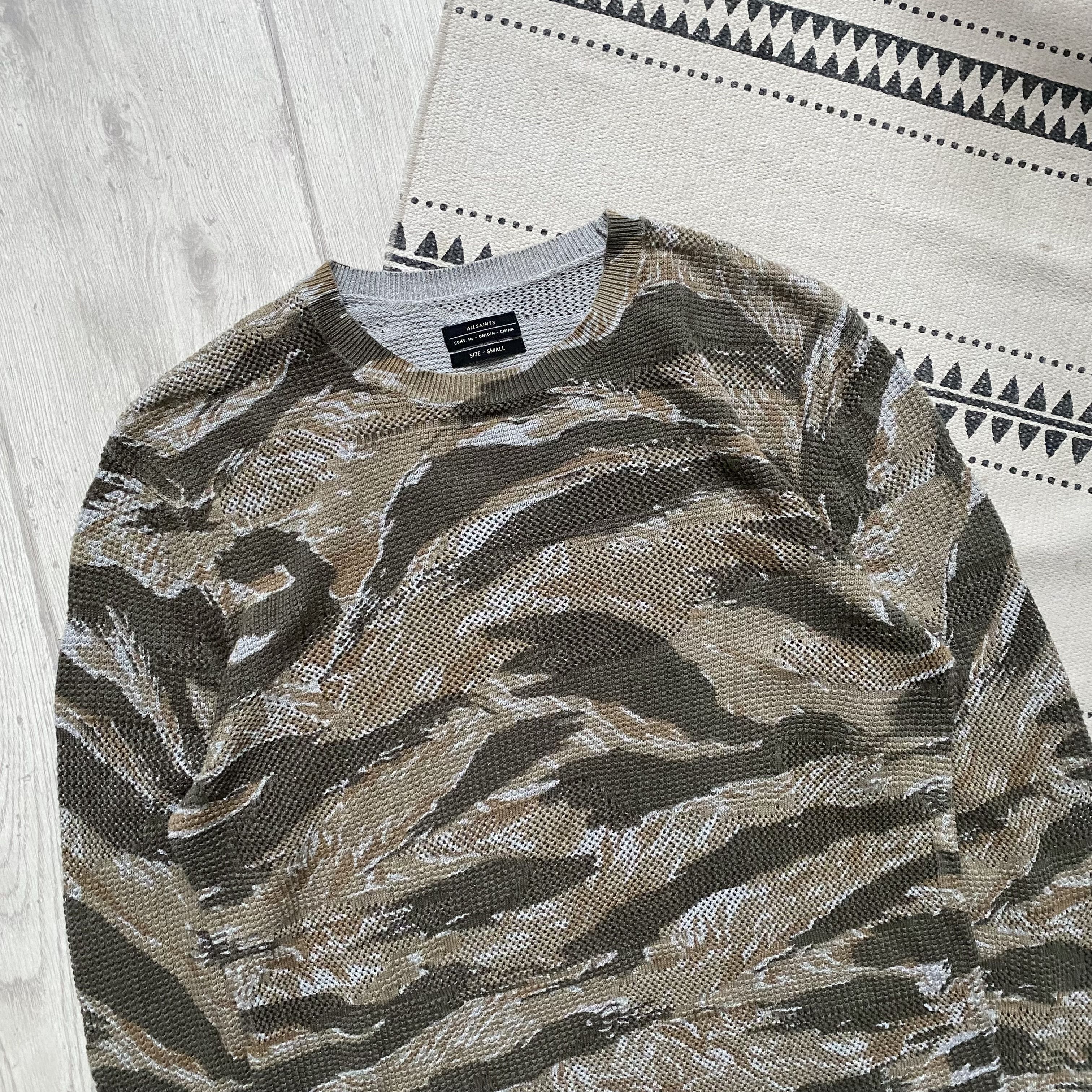 Allsaints Designer Allsaint camo sweater light pullover Size US S / EU 44-46 / 1 - 2 Thumbnail