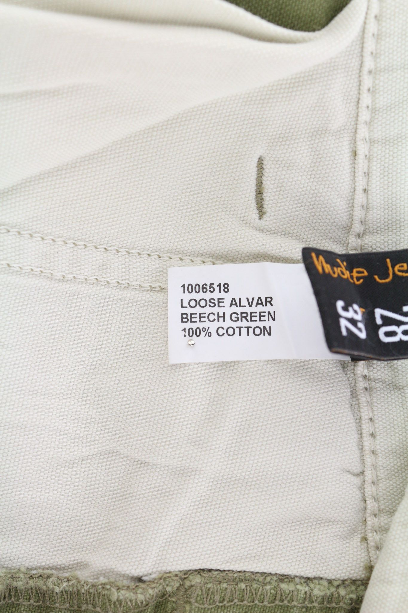 Nudie Jeans LOOSE ALVAR W28/L32 Beech Green Washed Jeans 82578 Size US 28 / EU 44 - 7 Thumbnail