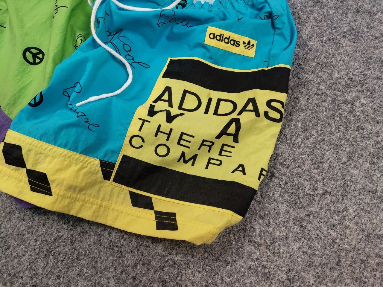 Adidas Rare Vintage 90s Adidas Line Wave There Multi Logo Shorts Size US 34 / EU 50 - 5 Thumbnail