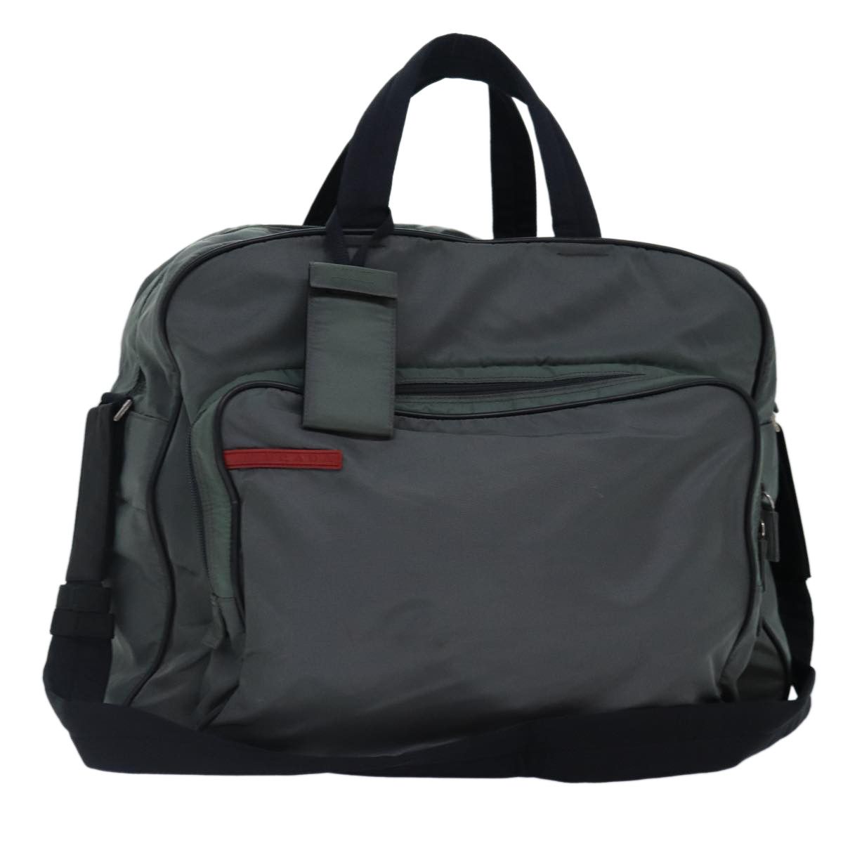 Prada Tessuto Grey Synthetic Travel Bag (Pre-Owned) Size ONE SIZE - 1 Thumbnail