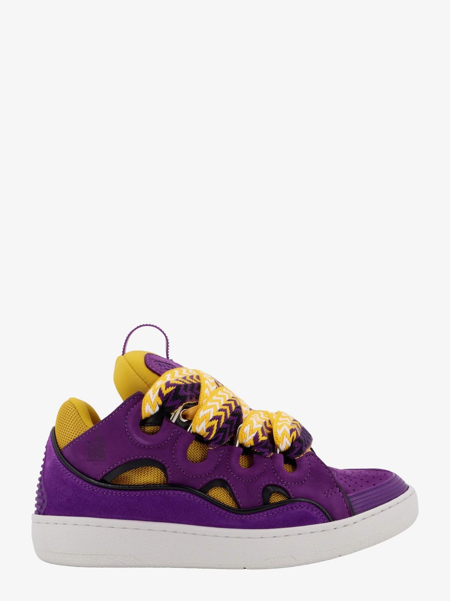 Lanvin o1mle0825 Leather Curb Sneakers in Purple Size US 11 / EU 44 - 1 Thumbnail