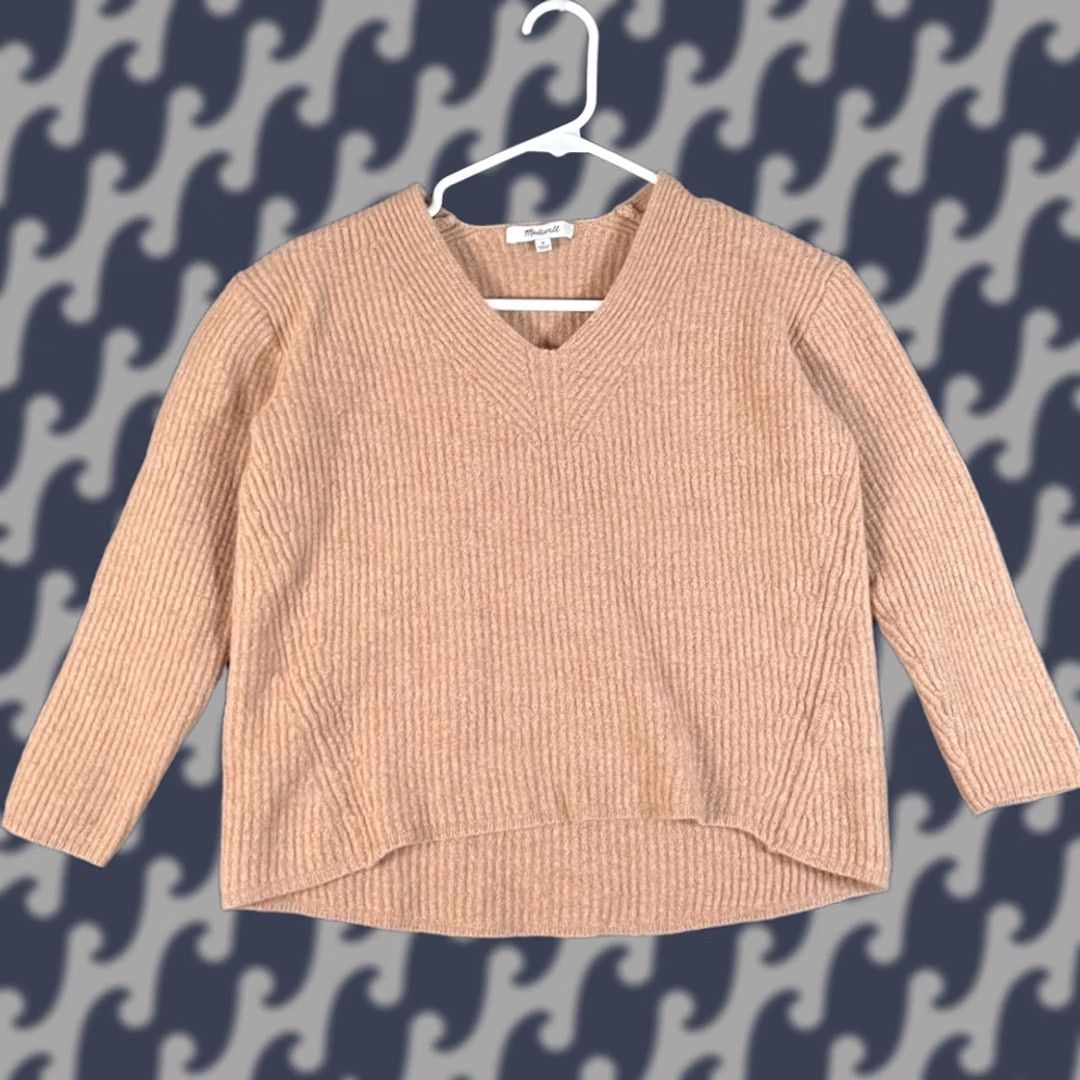 Madewell Madewell Womens Sweater Tan Beige V-Neck Pullover Size Medium M73 Size M / US 6-8 / IT 42-44 - 1 Thumbnail