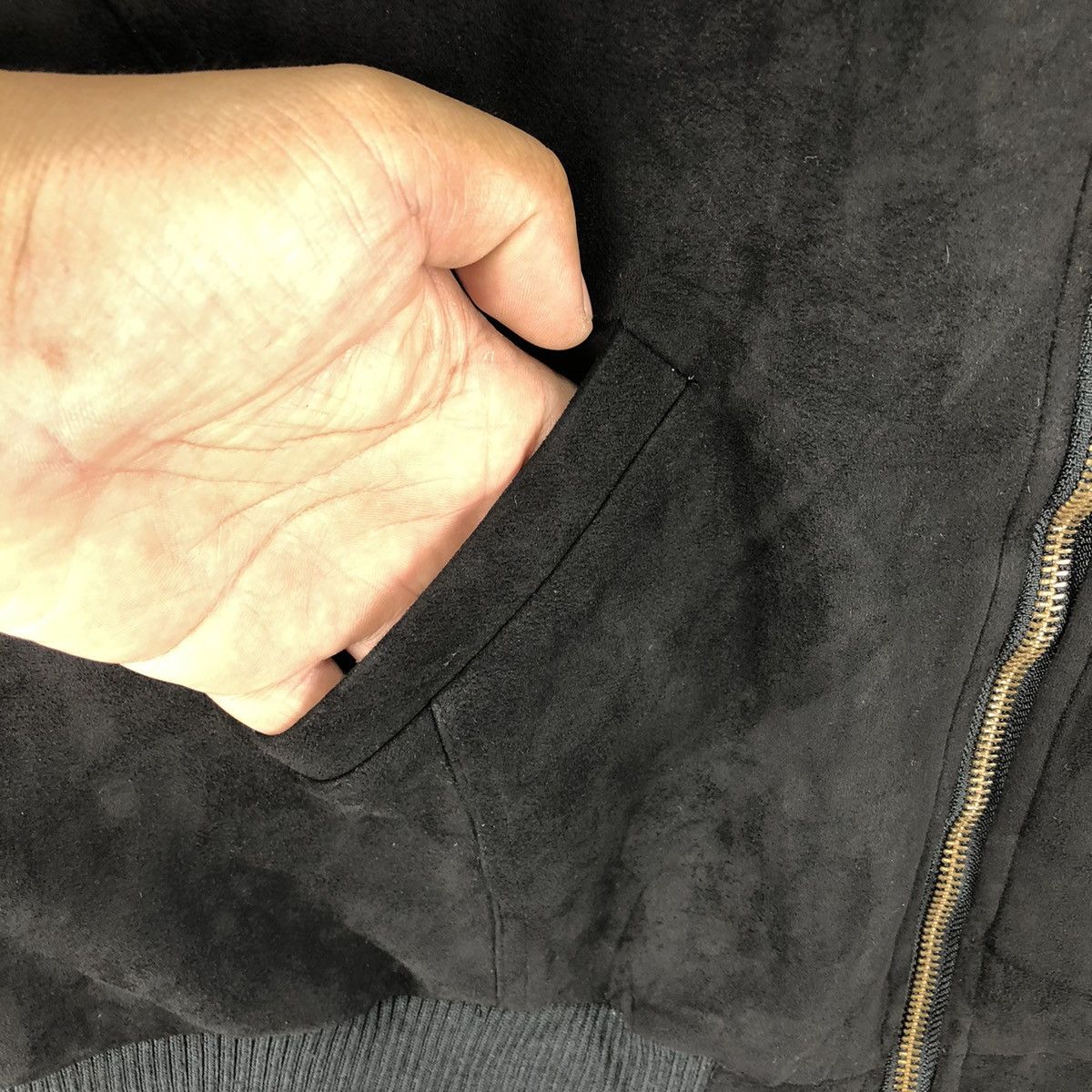 Japanese Brand Vintage Bomber Jacket Black Moleskin by MIRROR9 Size M / US 6-8 / IT 42-44 - 9 Thumbnail