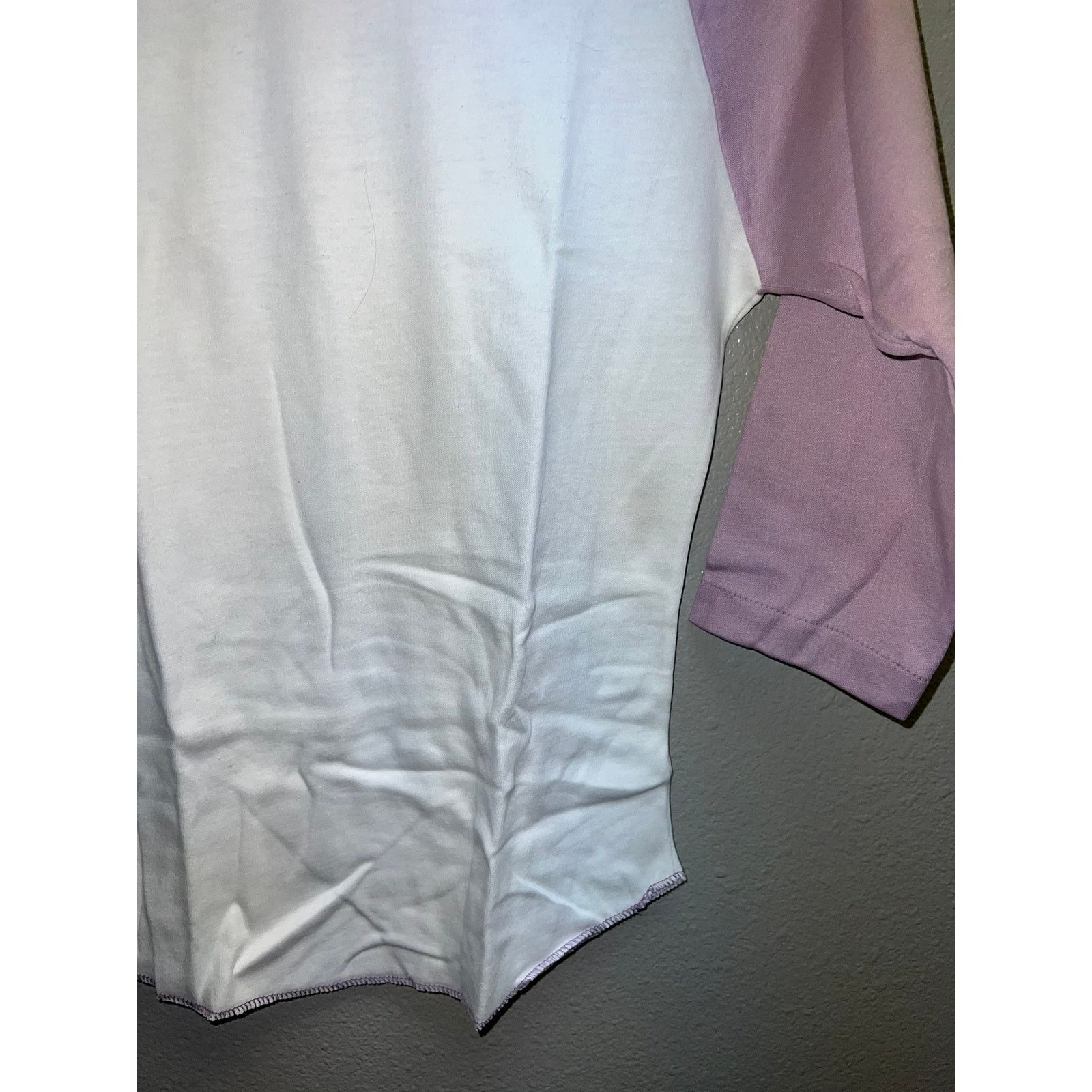 Vintage 80s Women's Vintage Lucky Star Light Purple Raglan Shirt M Size M / US 6-8 / IT 42-44 - 3 Thumbnail