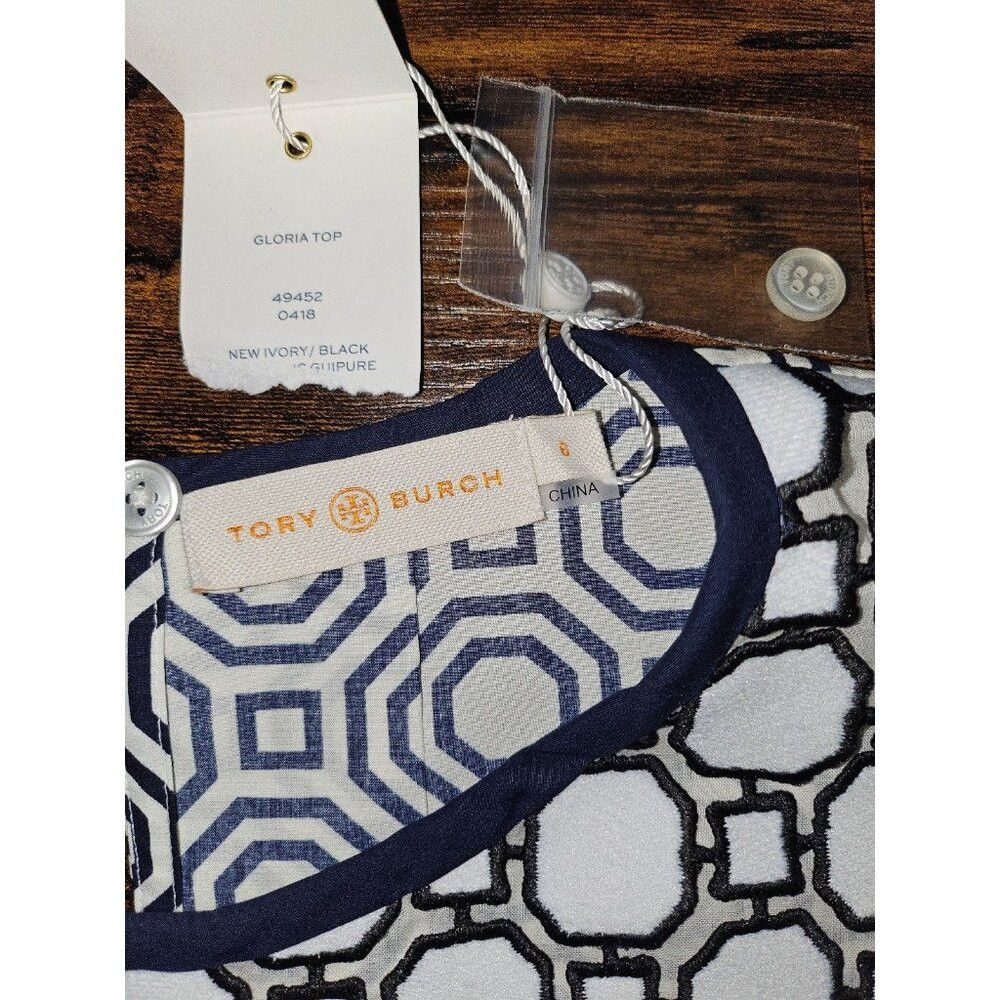 Tory Burch NWT Tory Burch Gloria Geometric Top 6 Medium Size M / US 6-8 / IT 42-44 - 6 Thumbnail