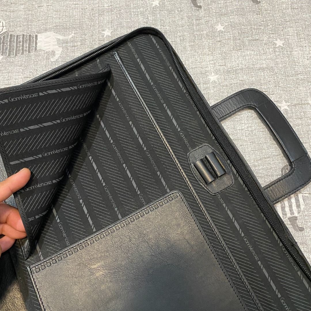Versace Leather Briefcase Hand Bag Size ONE SIZE - 5 Thumbnail