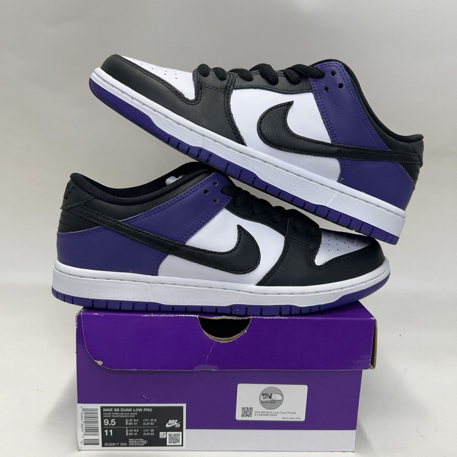 Nike Nike SB Dunk Low “Court Purple” Sneakers BQ6817-500 New Size US 9.5 / EU 42-43 - 1 Thumbnail