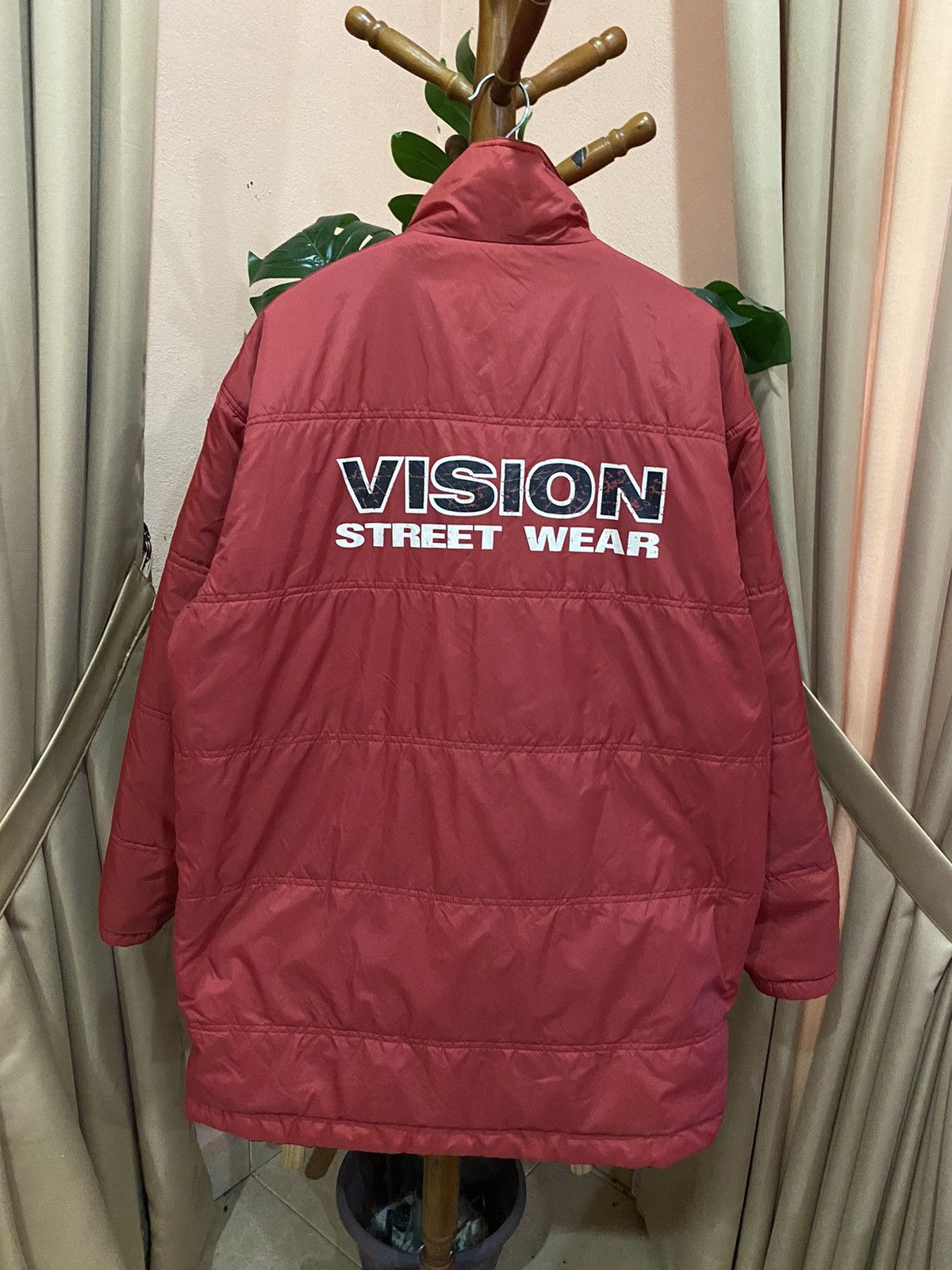 Vision Streetwear VINTAGE VISION STREETWEAR RED PUFFER QUILTED JACKET Size US L / EU 52-54 / 3 - 1 Thumbnail