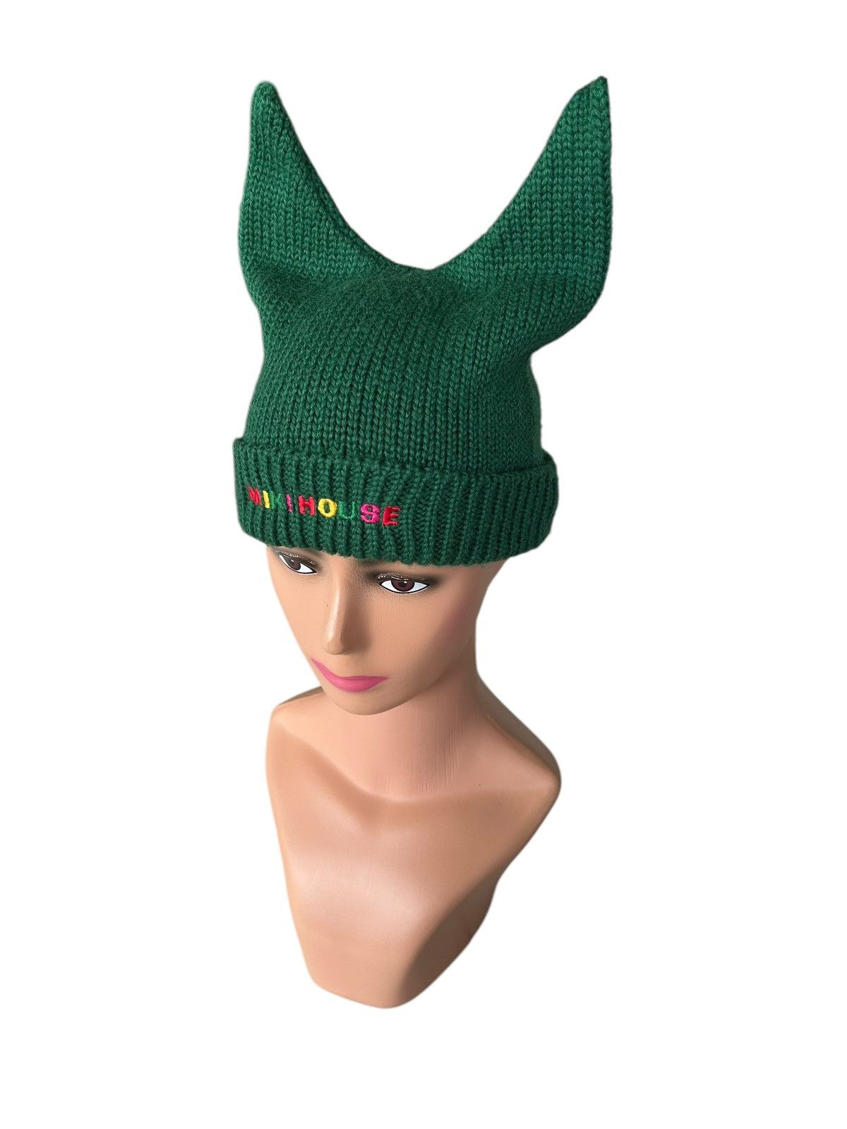 Japanese Brand × Kapital × Vintage Horn Devil Japanese Brand Knitt Beanie Hats Size ONE SIZE - 3 Thumbnail