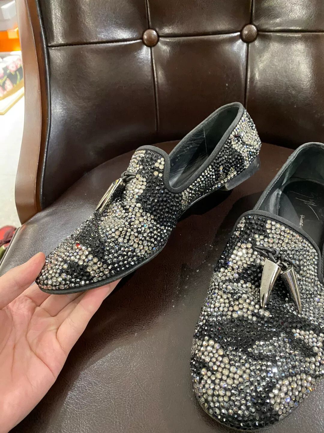 Giuseppe Zanotti Giuseppe Zanotti GZ Crystal Loafers Size US 7 / EU 40 - 3 Thumbnail