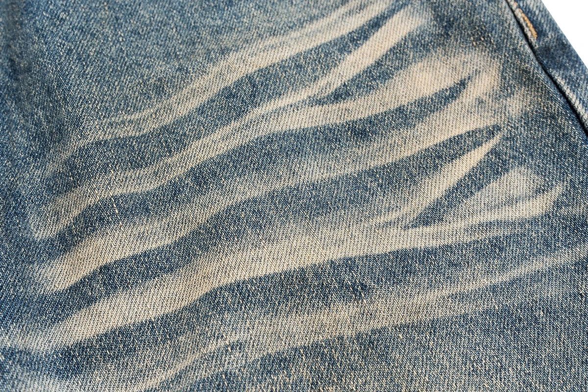 Japanese Brand Vintage Washed Dirty Yellow Mud Baggy Jeans Size US 33 - 8 Thumbnail
