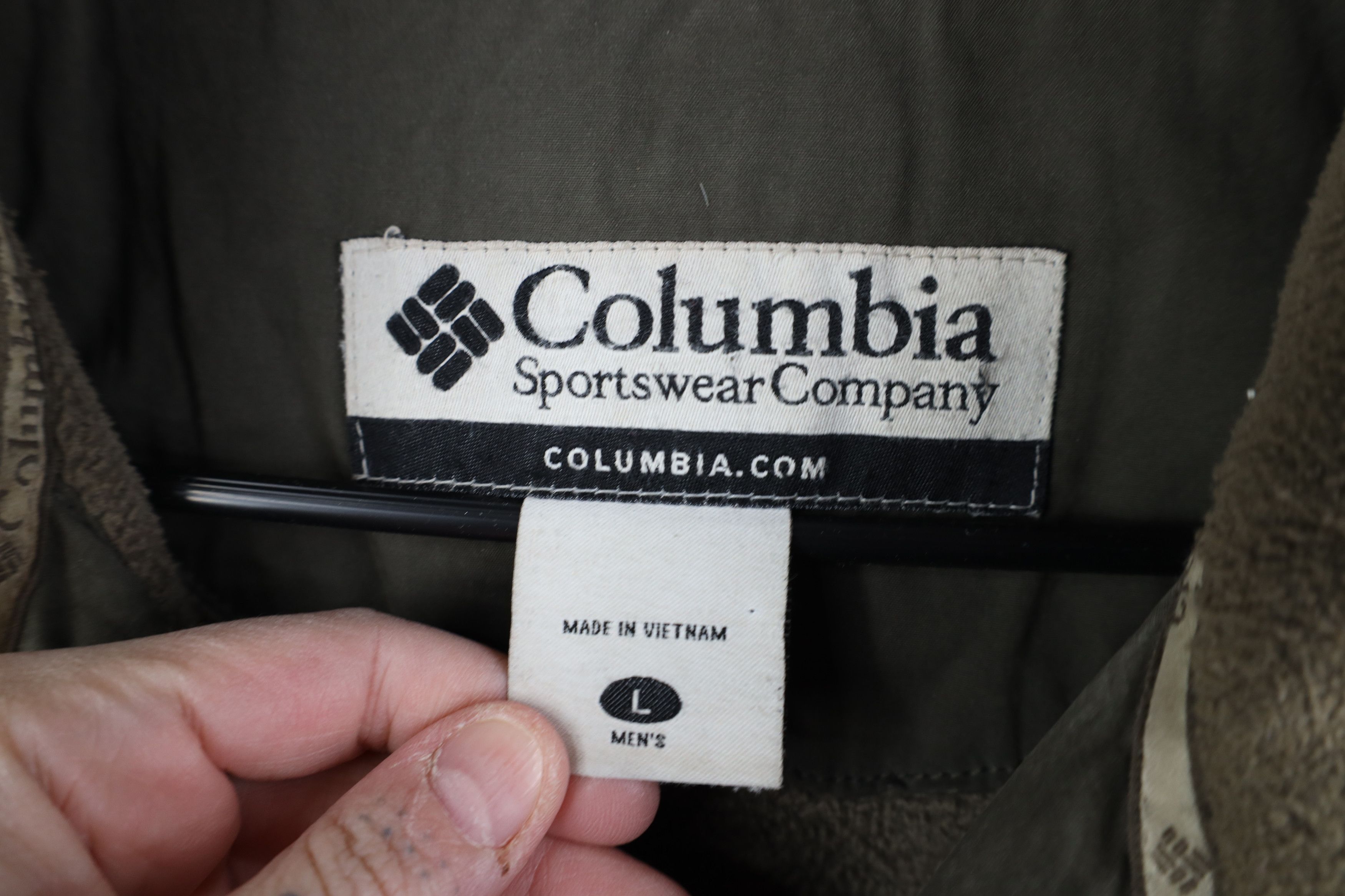 Columbia Vintage Columbia Spell Out Fleece Lined Bomber Jacket Green Size US L / EU 52-54 / 3 - 6 Thumbnail
