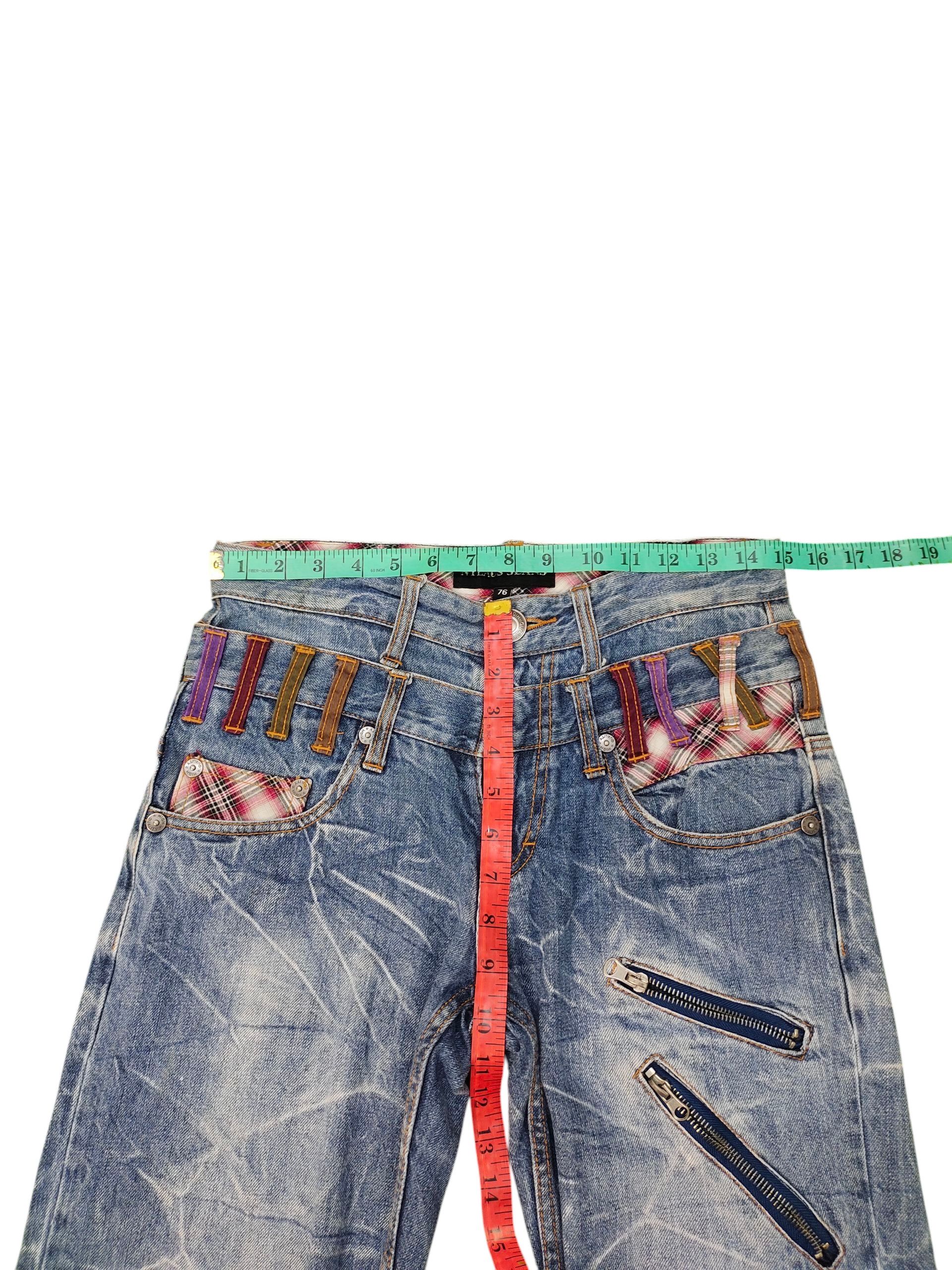 Japanese Brand Vintage Nylaus Japan Double Waist Clawmark Honeycomb Jeans Size US 30 / EU 46 - 14 Thumbnail