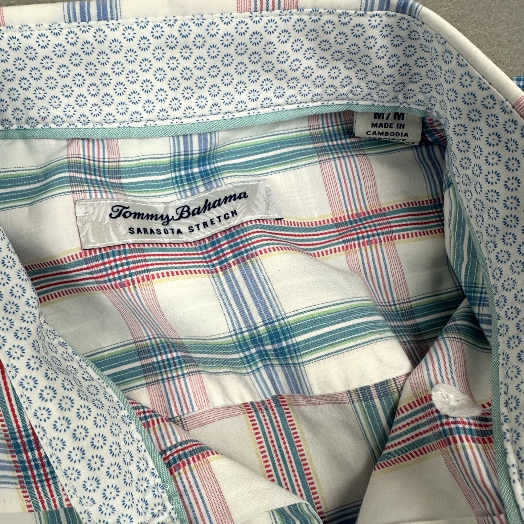 Tommy Bahama Tommy Bahama Shirt Men Medium Green Plaid Button Up Pockets Sarasota Stretch M Size US M / EU 48-50 / 2 - 5 Thumbnail