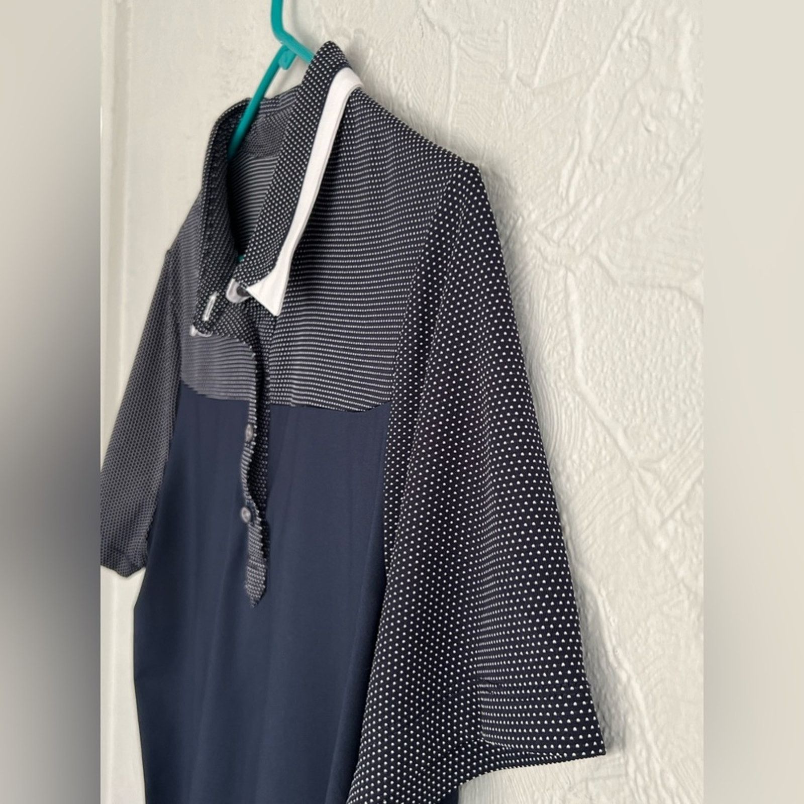 Other Nivo Navy Short Sleeve Collared Golf Polo Shirt Size Large Size L / US 10 / IT 46 - 2 Thumbnail
