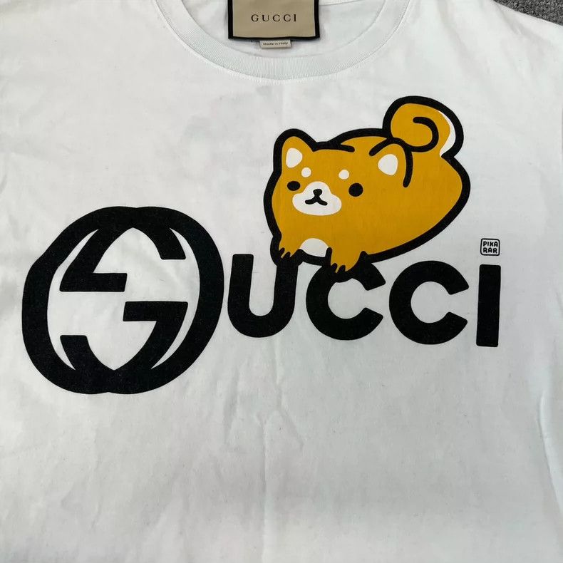 Gucci Gucci Cartoon puppy double G short-sleeved T-shirt 2504-Nex Size US XS / EU 42 / 0 - 4 Thumbnail
