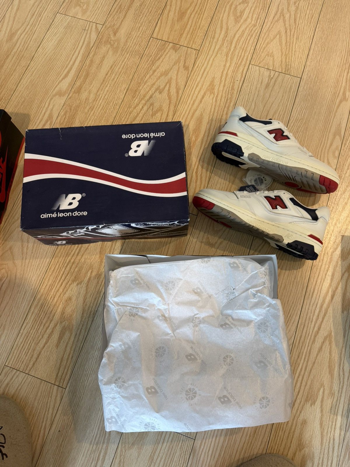 Aime Leon Dore × New Balance Aime Leon Dore NB 550 size 10.5 navy/red Size US 10.5 / EU 43-44 - 1 Thumbnail