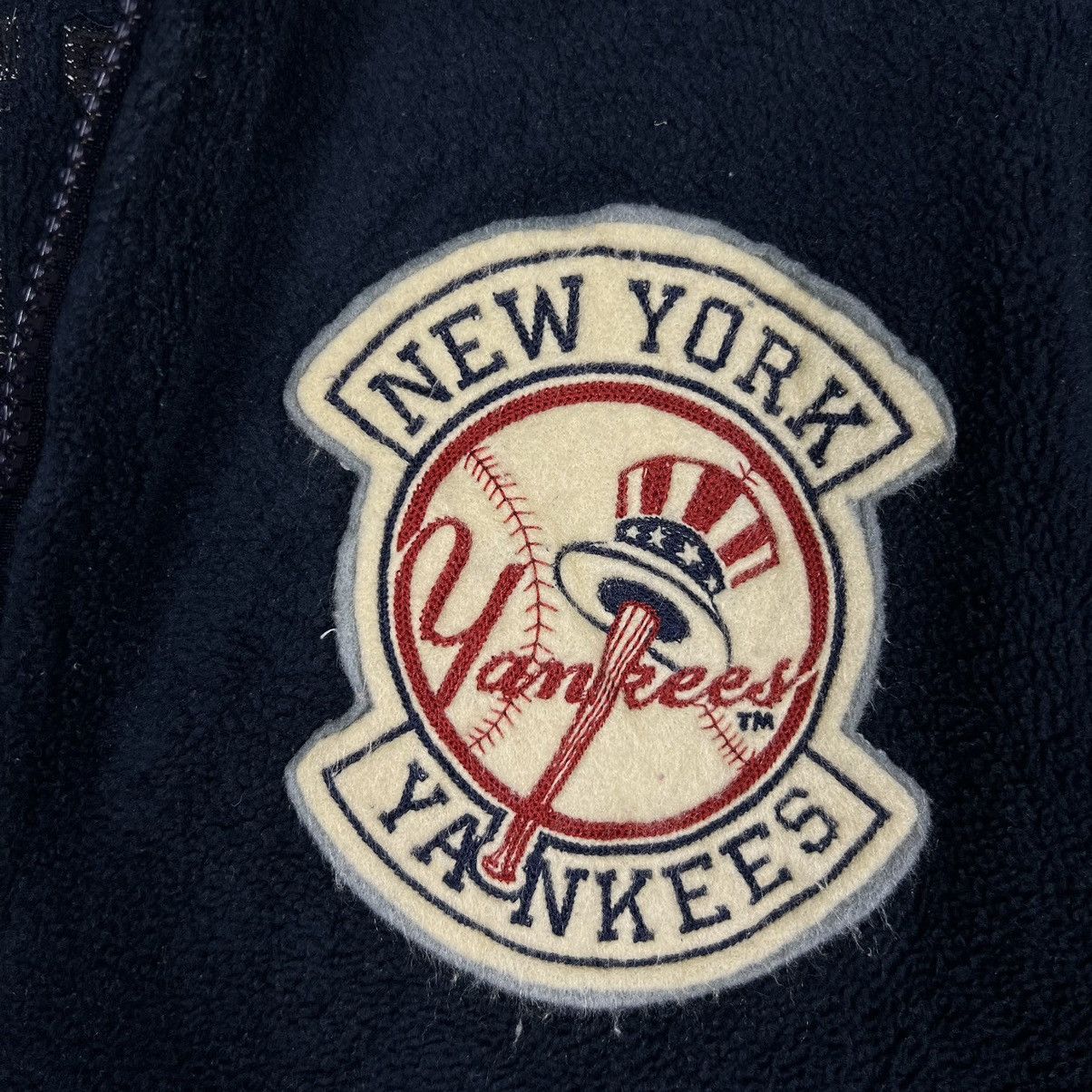 Japanese Brand 🔥 VINTAGE NEW YORK YANKEES MLB ANORAK FLEECE Size US XL / EU 56 / 4 - 11 Thumbnail
