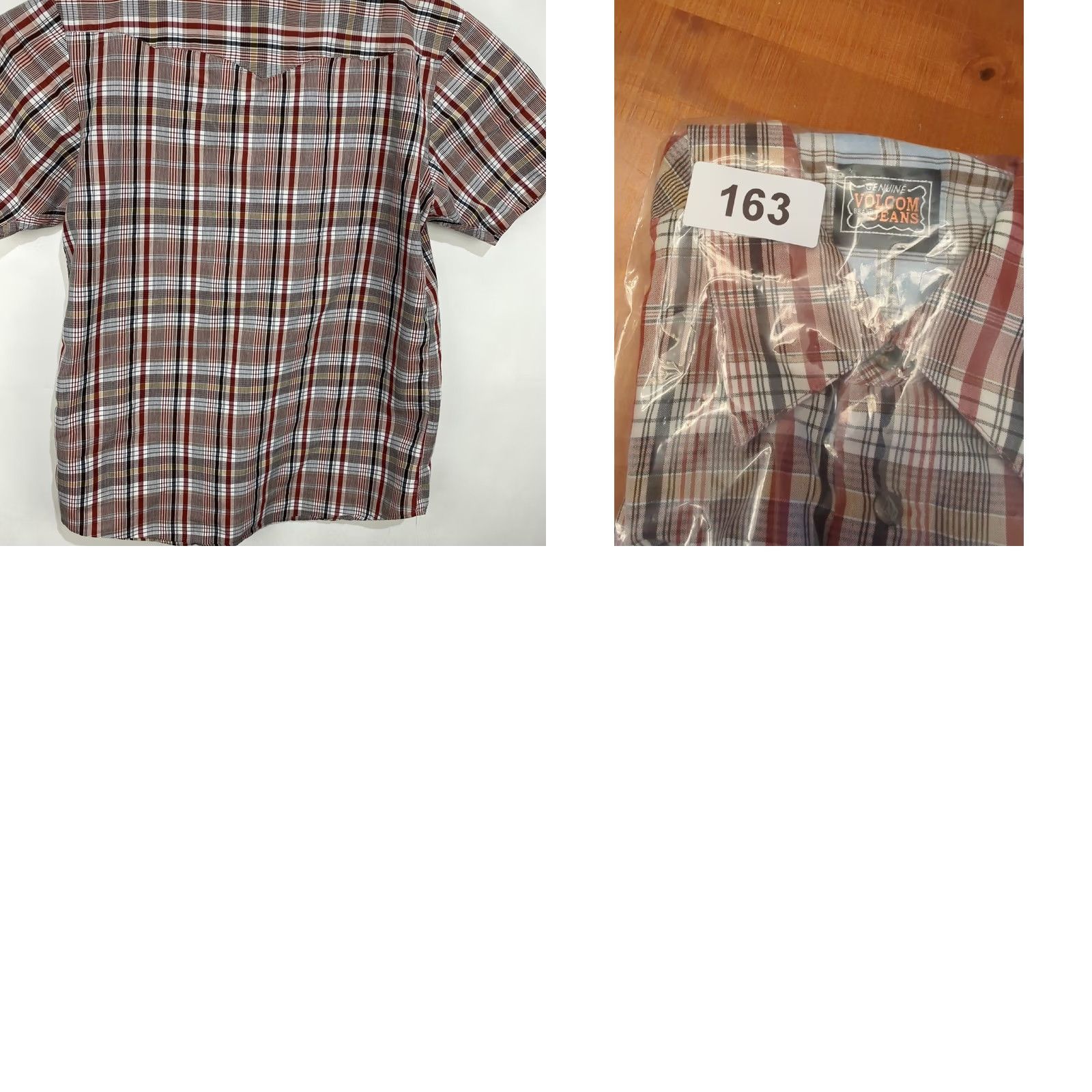 Volcom Volcom Men's Shirt Western Cowboy Hidden Snap Shirt Red Plaid M Button-Up Slim Fit Casual Cap. Size US M / EU 48-50 / 2 - 9 Thumbnail