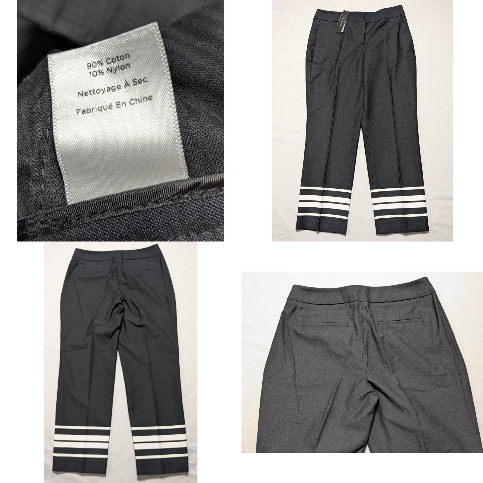 Talbots VINTAGE TALBOTS CURVY Women Size 2 Black Cotton Nylon Cropped Pants NEW Size 26" / US 2 / IT 38 - 9 Thumbnail