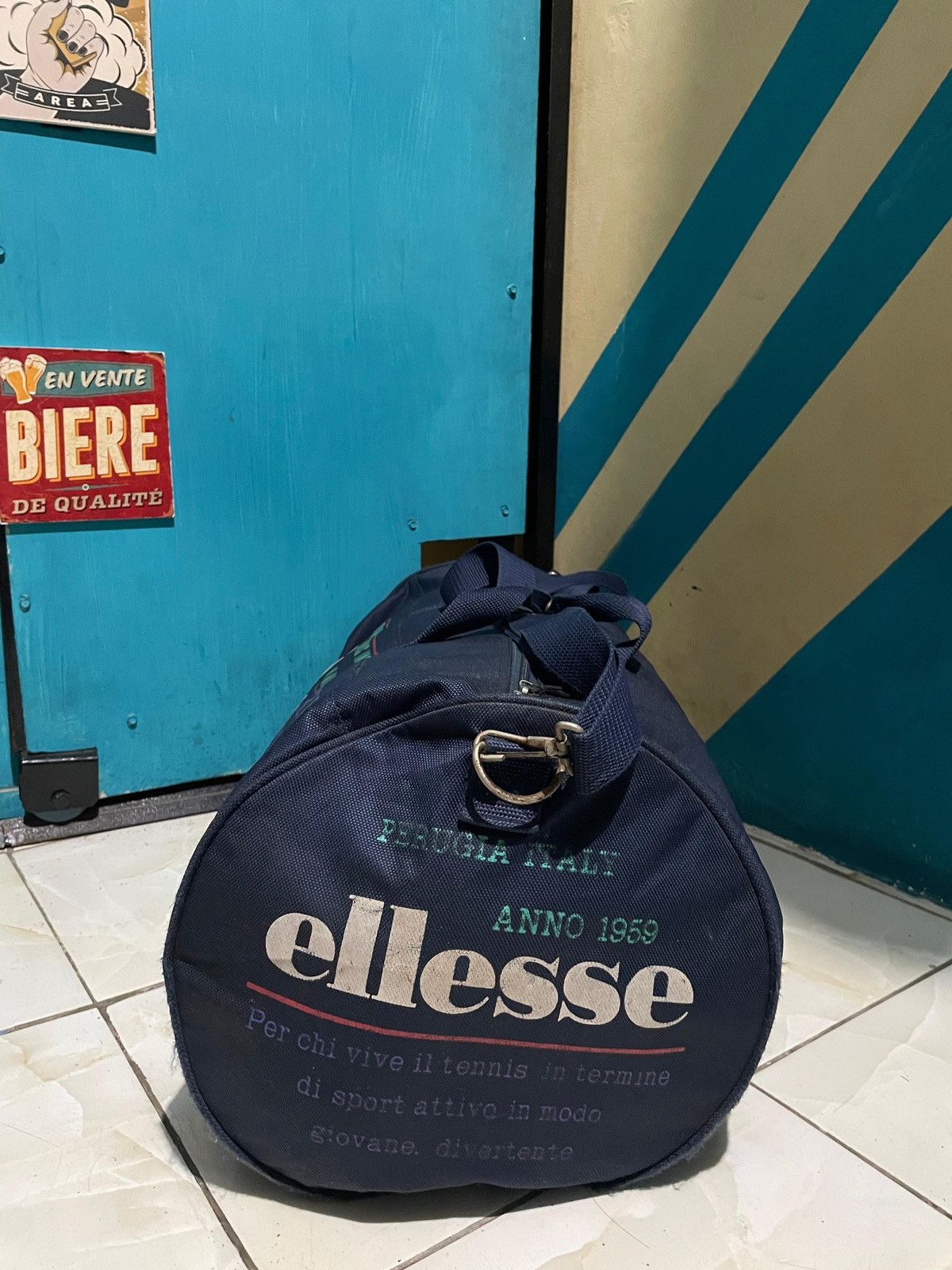 Ellesse × Vintage Duffle bag Ellesse Vintage biglogo Navy Size ONE SIZE - 6 Thumbnail