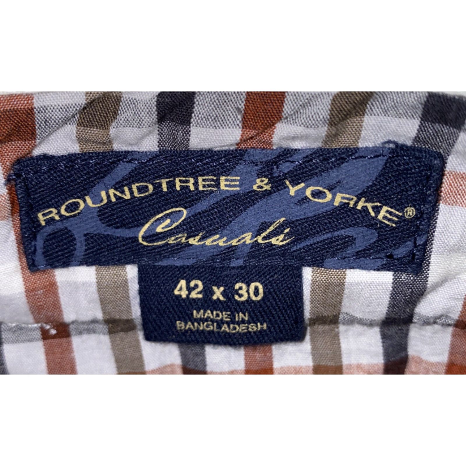 Roundtree & Yorke Roundtree & Yorke Casuals Mens Brown Relaxed Fit Pants Size 42 X 30 Size US 42 / EU 58 - 5 Thumbnail