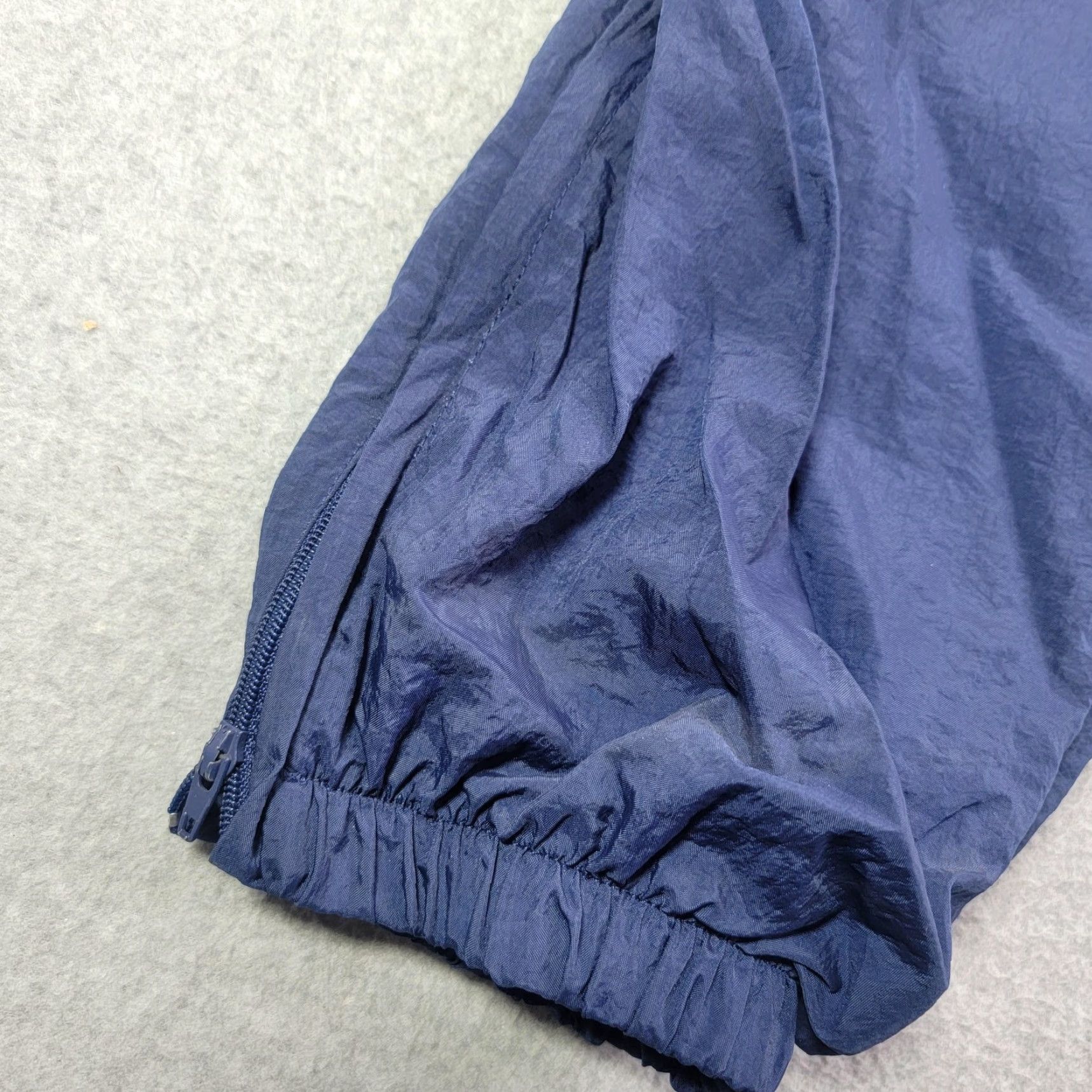 Nike Nike Pants Mens Large Blue Nylon Track Warm Up Jogger Lined Elastic Cuff Zip vtg Size US 33 - 3 Thumbnail