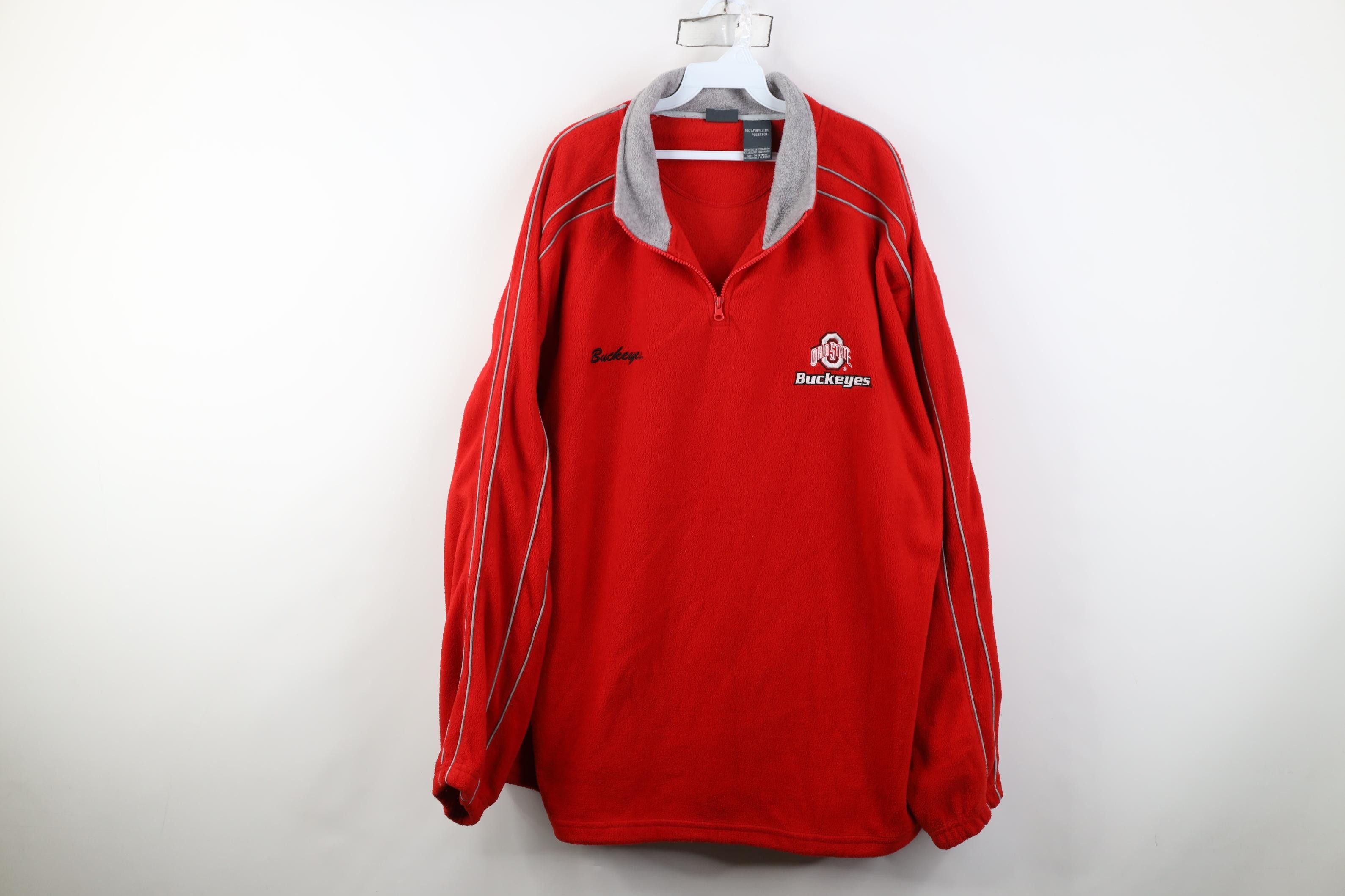 Vintage Vintage Ohio State University 1/4 Zip Fleece Sweater Size US XL / EU 56 / 4 - 1 Thumbnail