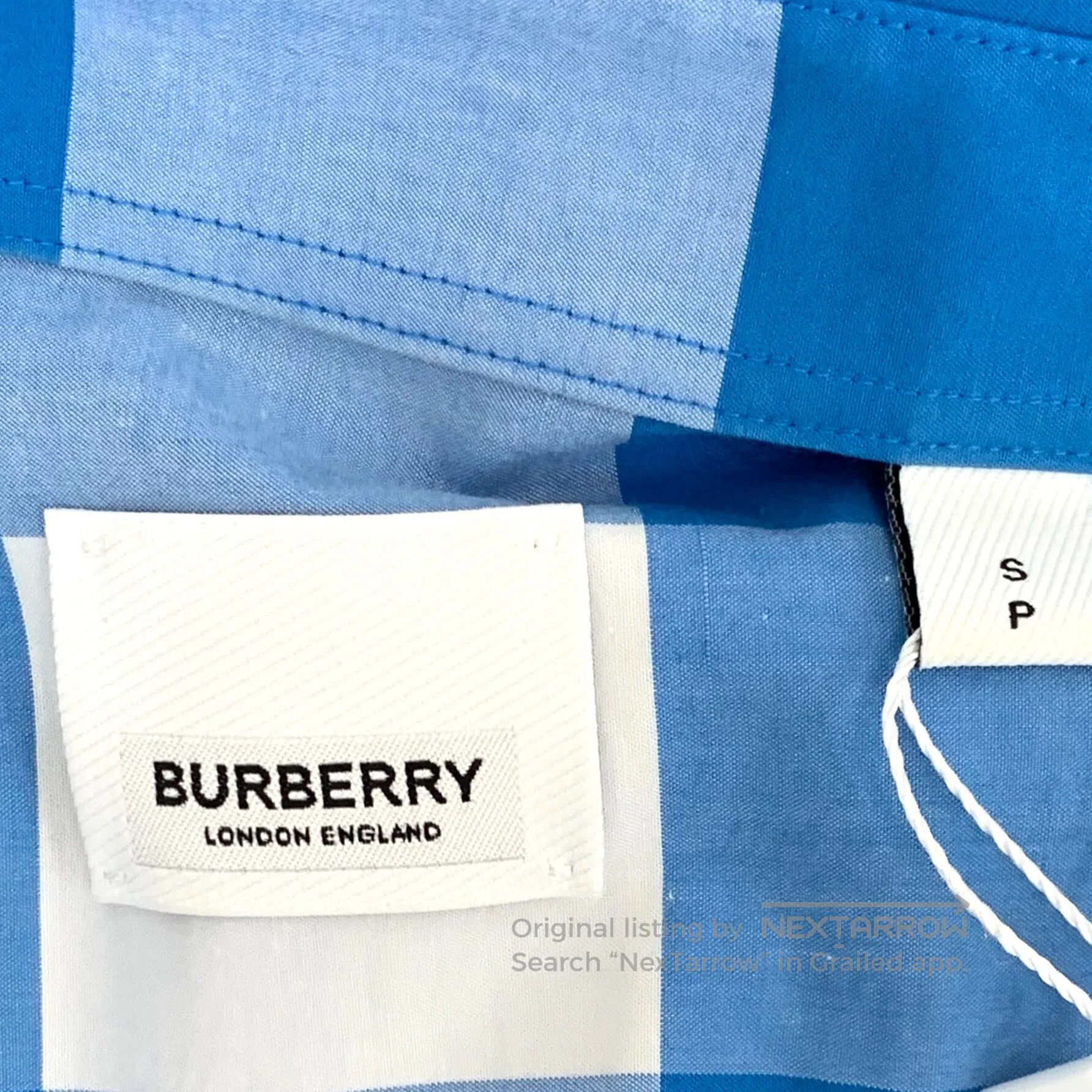 Burberry Burberry Blue classic plaid design cotton lapel single-bre Size US S / EU 44-46 / 1 - 5 Thumbnail
