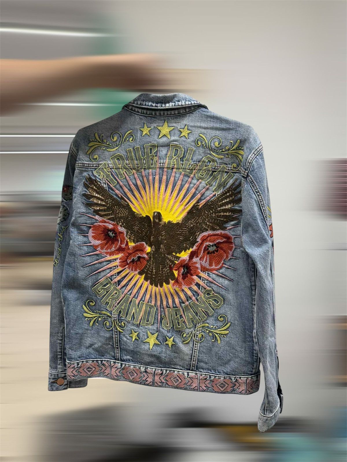 True Religion True Religion Embroidered Denim Jacket Eagle Affliction Y2K Size US S / EU 44-46 / 1 - 5 Thumbnail