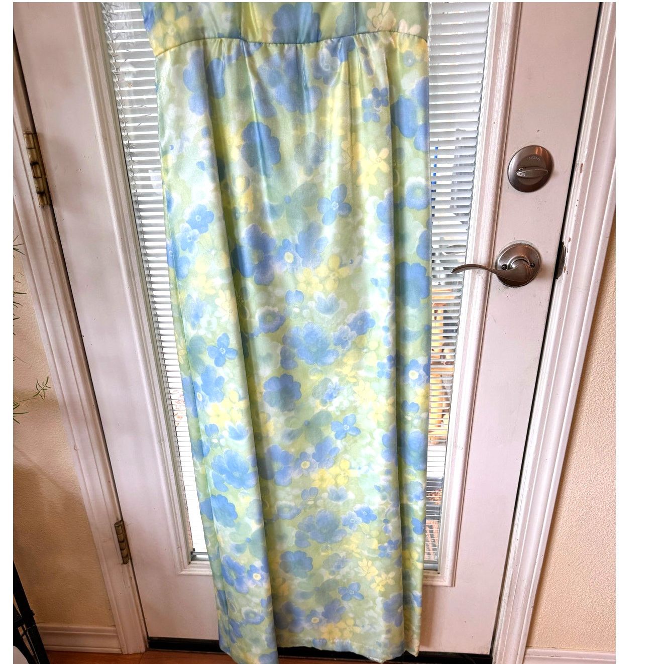 Homemade Vintage 70s gown material imported from Paris size 6 Size M / US 6-8 / IT 42-44 - 3 Thumbnail